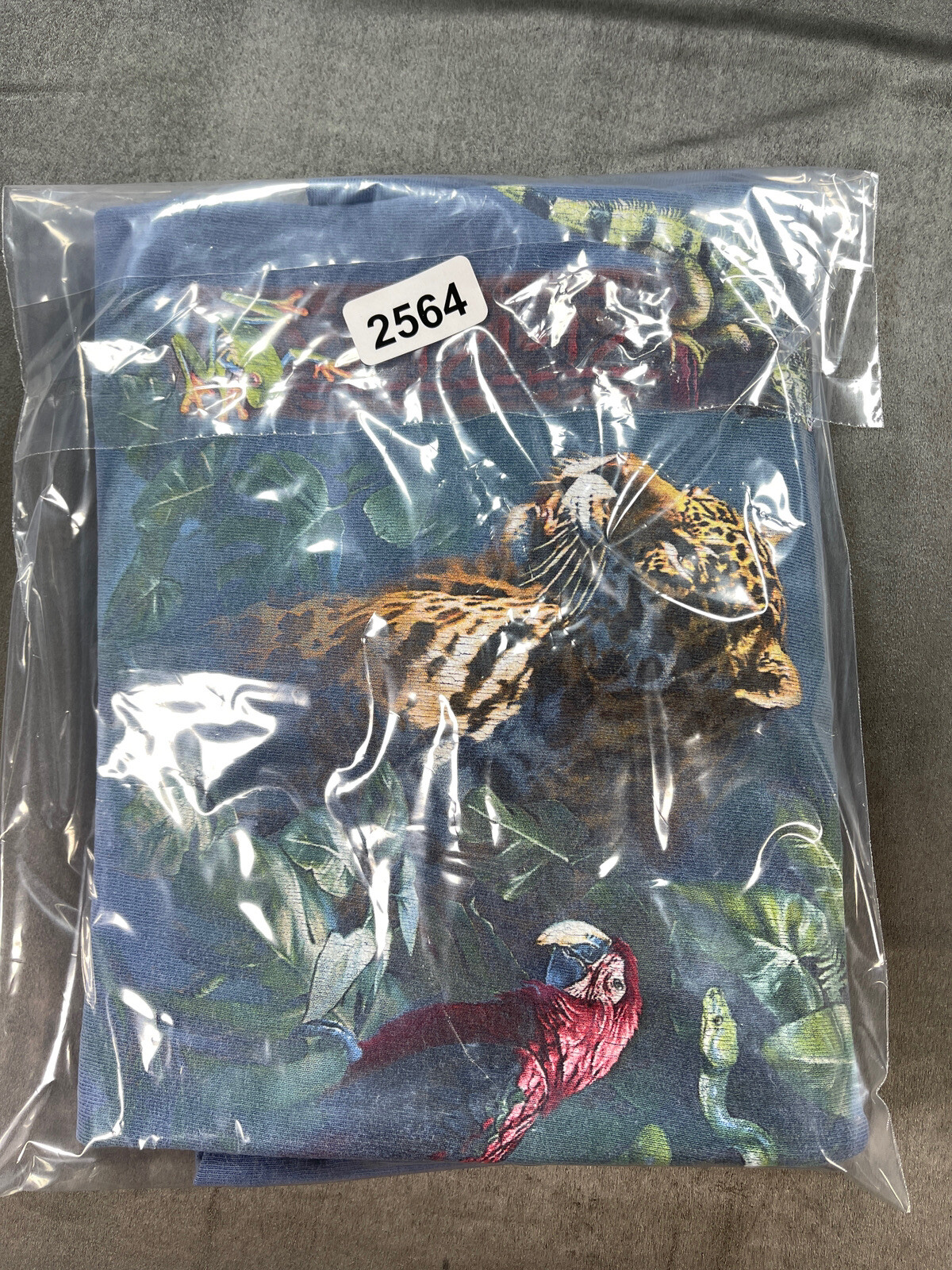 Blue Vintage MOODY GARDENS Galveston TEXAS Gulf Beach Animals Large Shirt