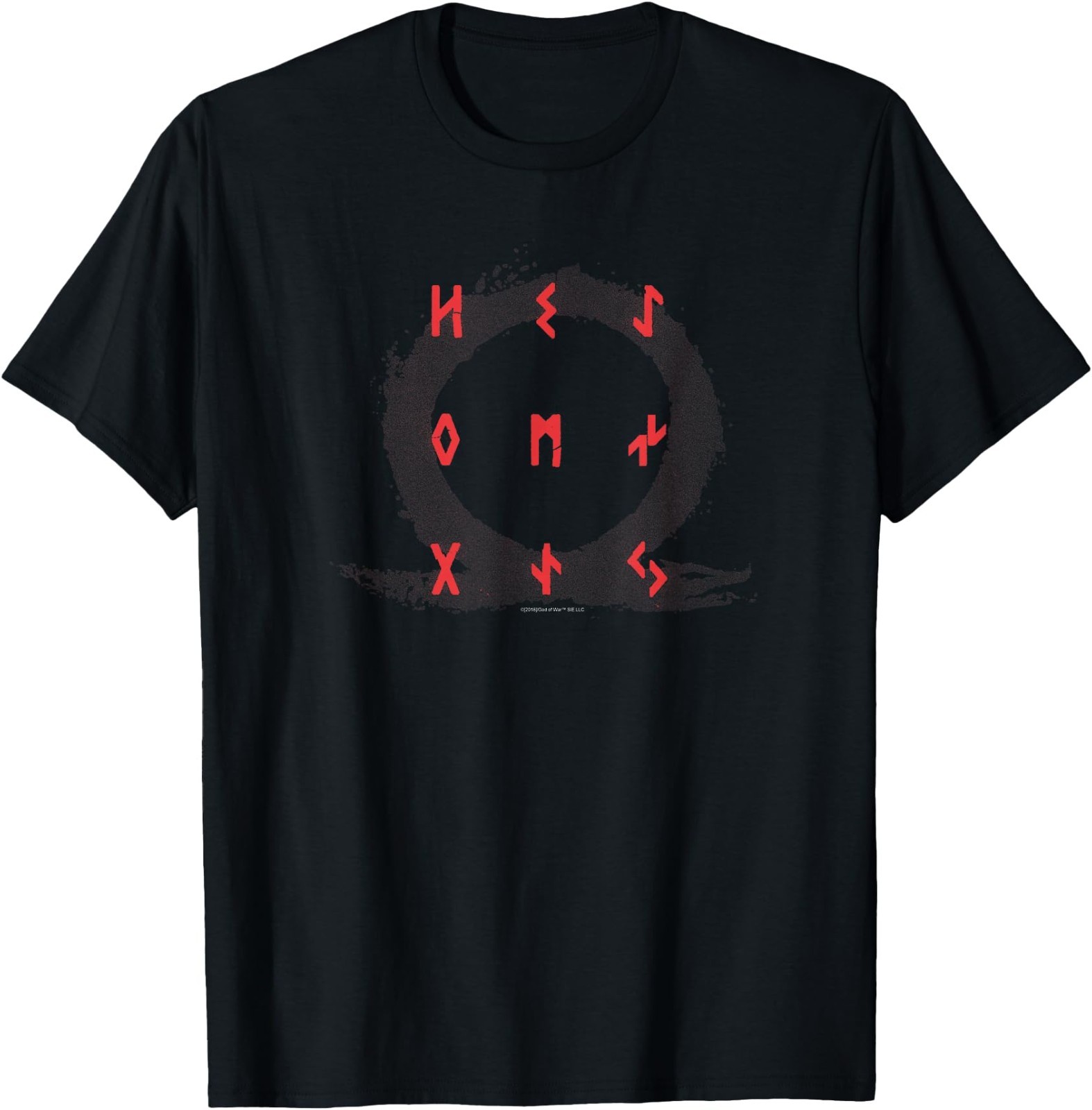 God of War Red Icon with Runes T-Shirt T-Shirt