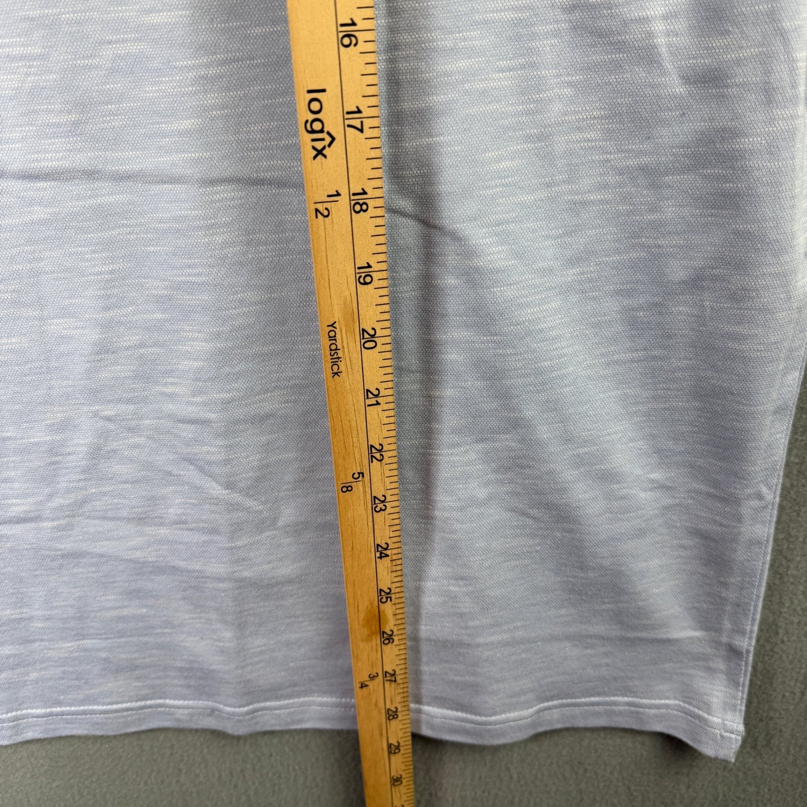 Ted Baker London Mens Light Blue Slub 100% Cotton Pocket T-Shirt Size 5 XL