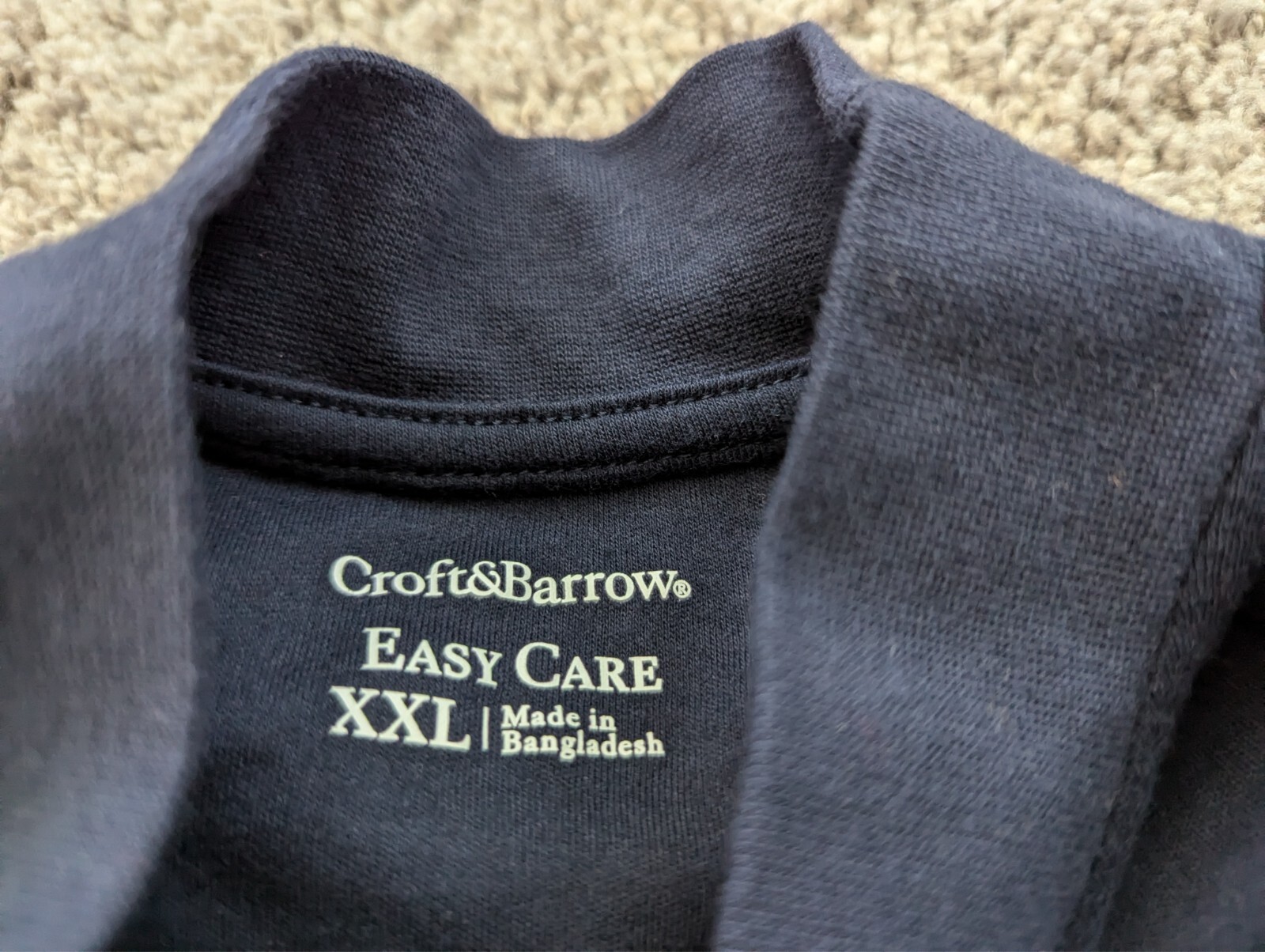 Croft & Barrow Sweatshirt Men XXL Easy Care Blue Pullover Lightweight