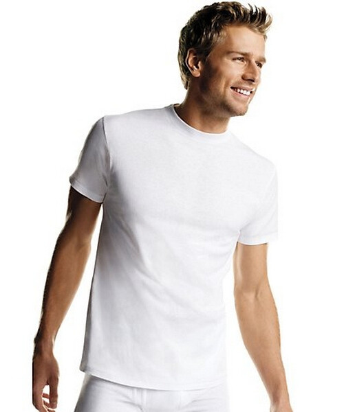 Hanes Undershirt Crewneck Men&rsquo;s ComfortSoft White T-Shirt Tagless 2135