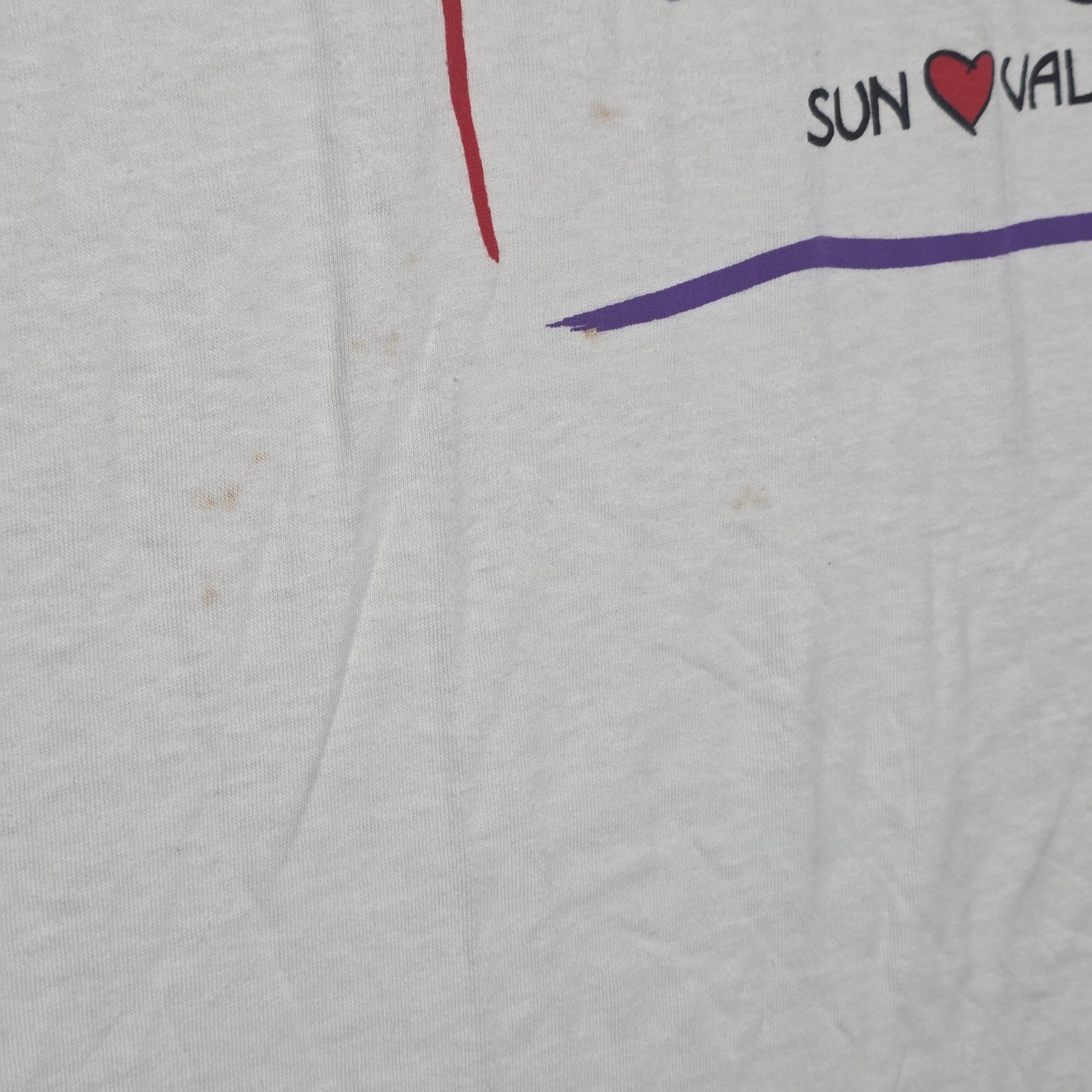 VTG Sun Valley Sgt Leisure White T Shirt Single Stitch Sz L New Old Stock – READ