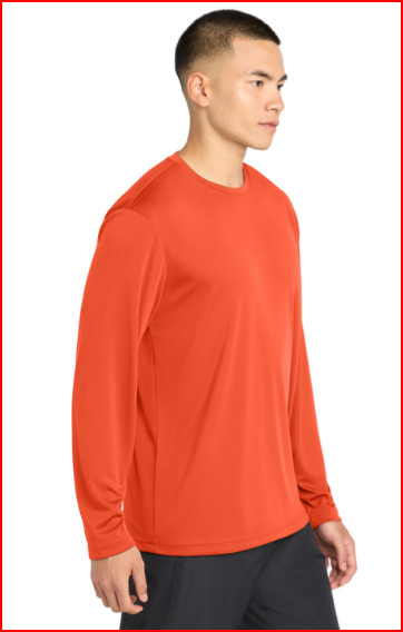 New Sport-Tek® Long Sleeve PosiCharge® Competitor™ Tee Neon Orange XXXL