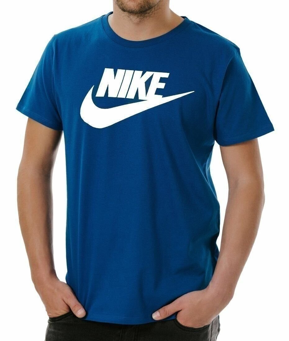 Nike Men&rsquo;s Athletic Wear Short Sleeve Logo Swoosh Printed Gym Active T-Shirt