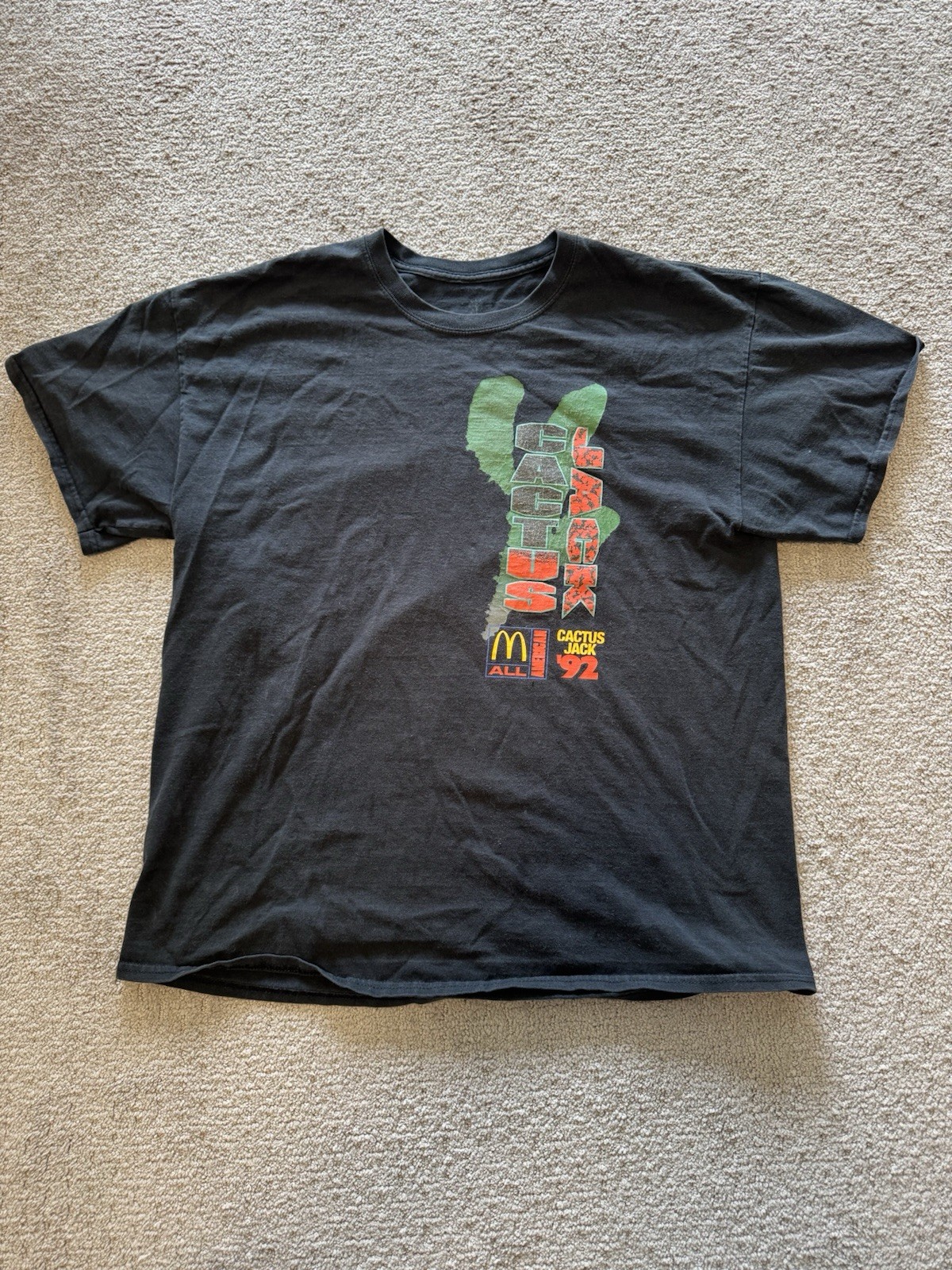 McDonald&rsquo;s Cactus Jack 92 All American Games Graphic Print Black Crew Neck Tee