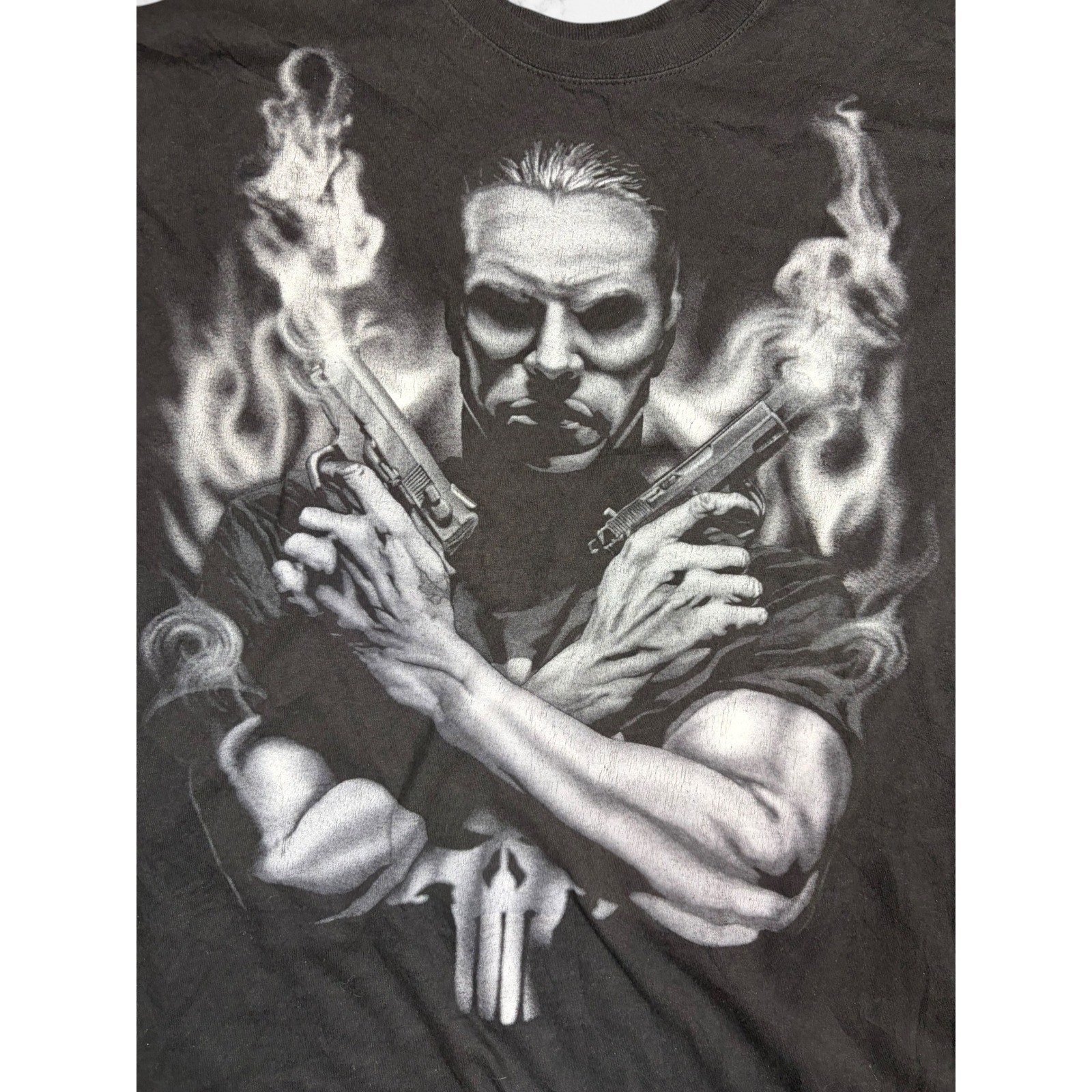 Universal Studios Marvel The Punisher Graphic T-Shirt Black Mens XL