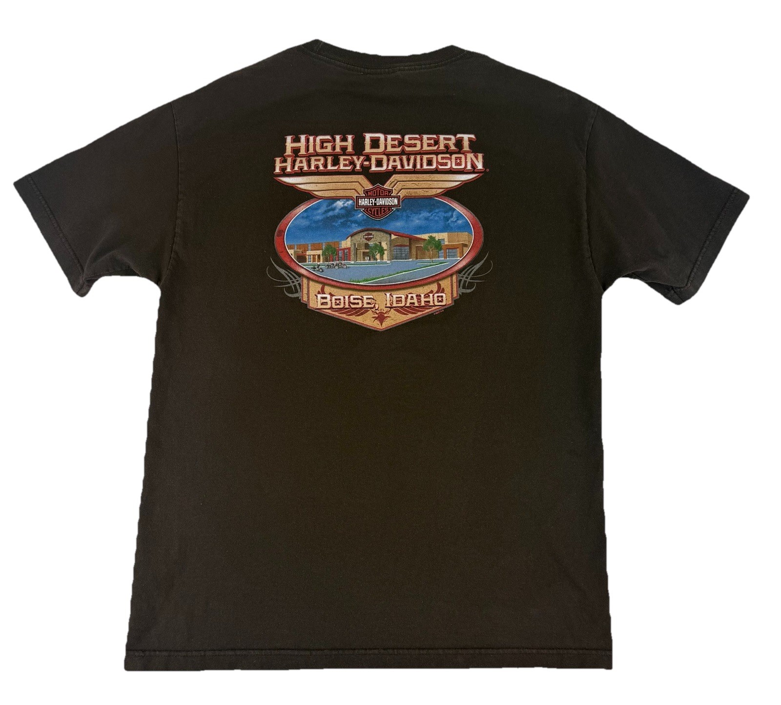 Vintage Harley Davidson T-Shirt Men’s Large Boise Idaho High Desert Brown