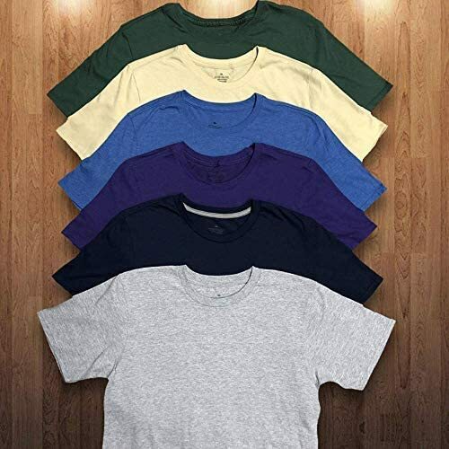 BILLIONHATS 24 Pack Mens Cotton Short Sleeve Lightweight T-Shirts, Mixed Colors