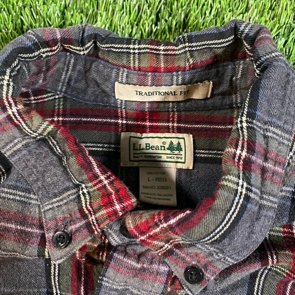L.L. Bean Cotton Flannel Button Down Shirt
