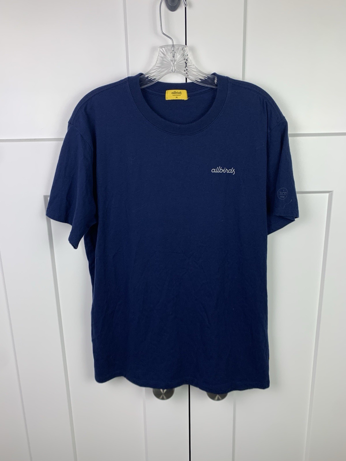 Allbirds Men’s MEDIUM Organic Cotton Tee Short Sleeve Navy Uniform Basic