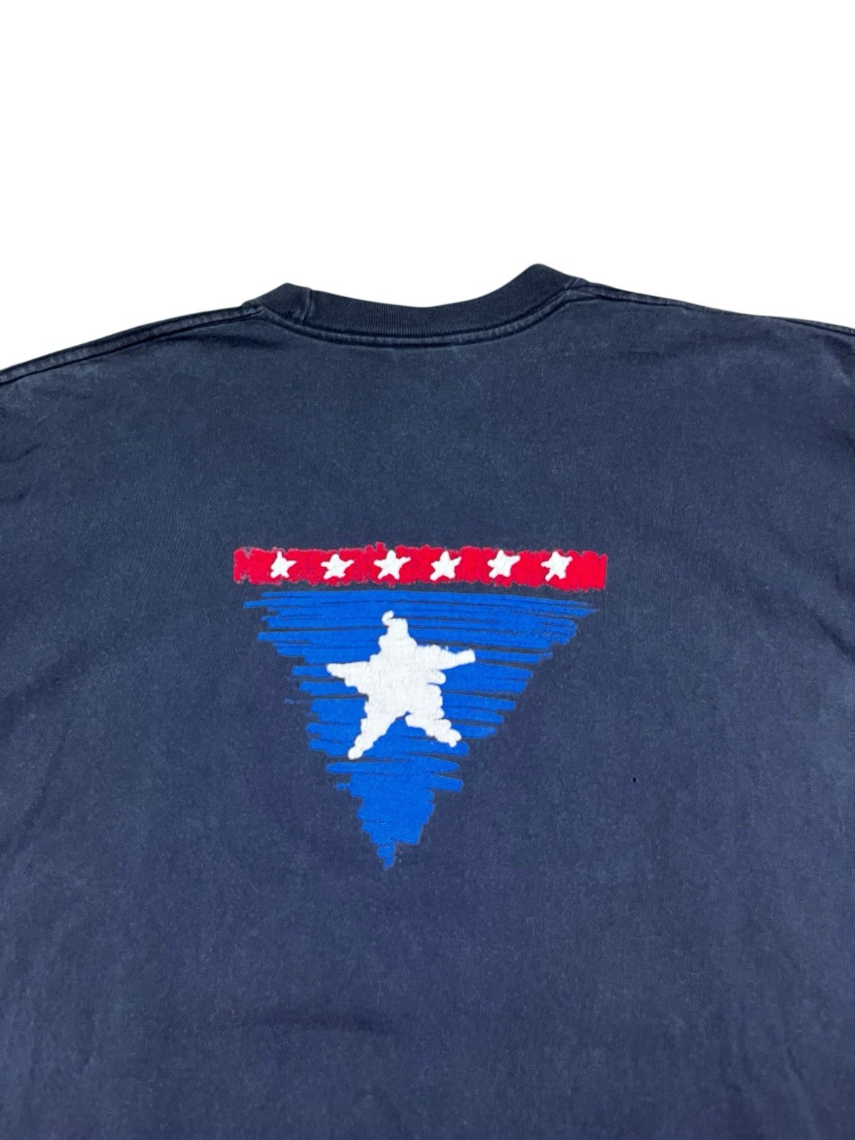 Vintage Wild Oats Black Shirt XL 100% Cotton United States Flag Graphic Tee
