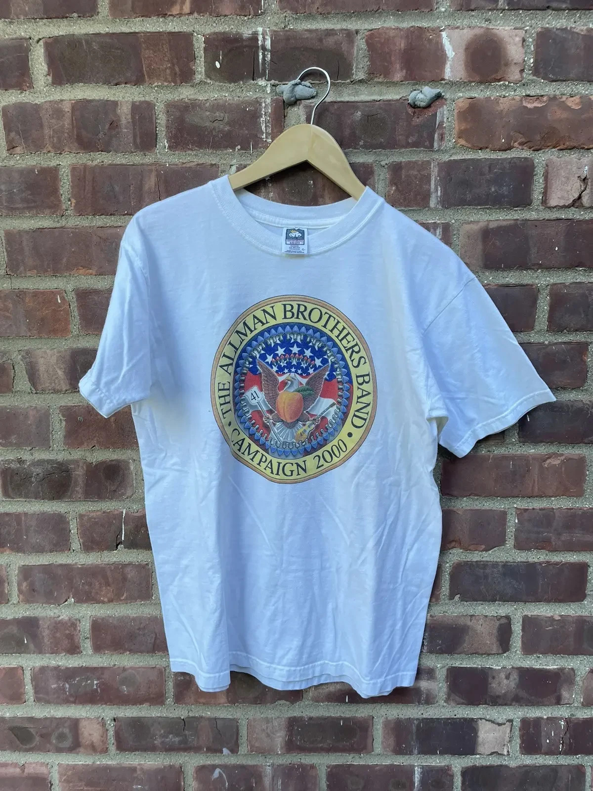 Allman Brothers Band T Shirt White 2 side Tour Campaign Reprint 2000 BTH68