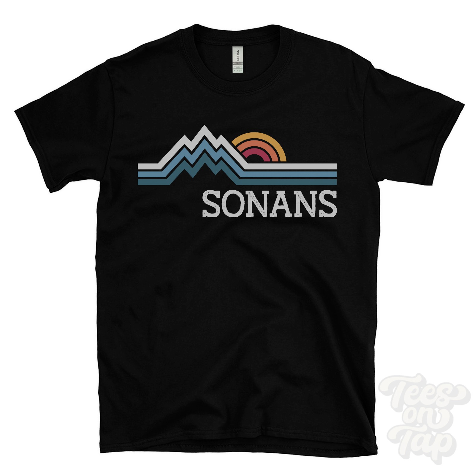 SONANS T-SHIRT RETRO LOGO PARODY virginia pittsylvania usa