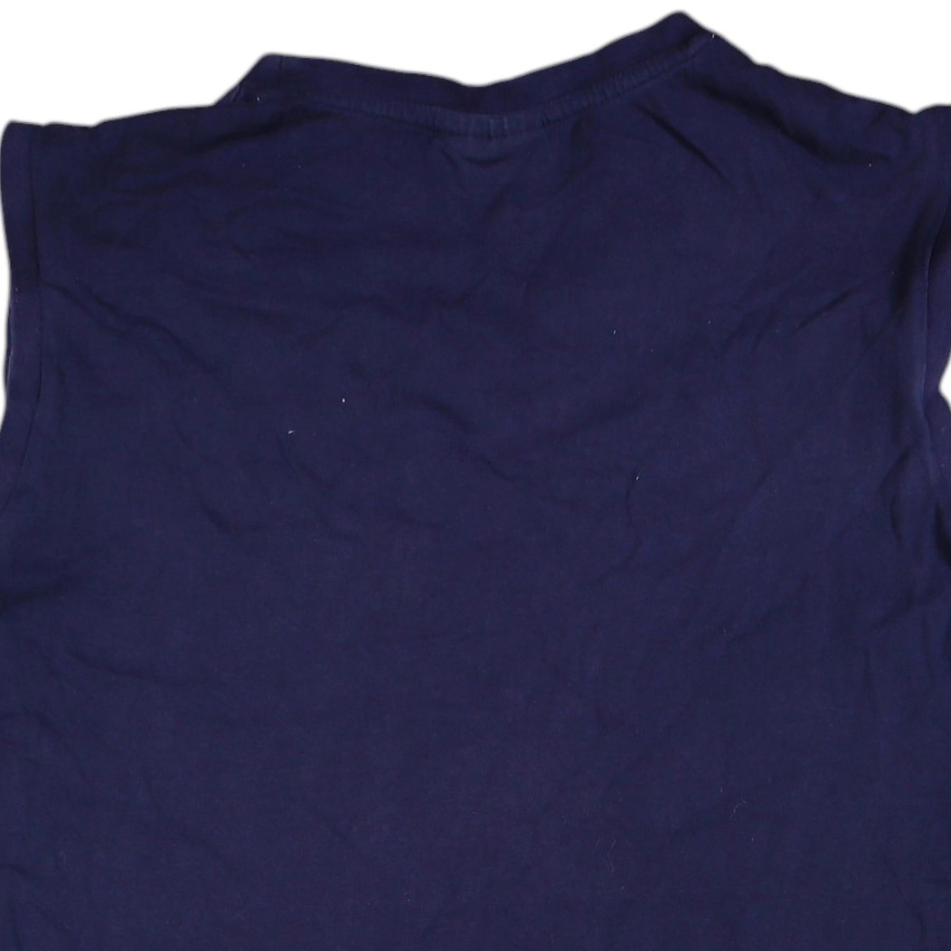 Slazenger Mens Tank Top Size M Blue Sleeveless Scoop Neck 100% Cotton