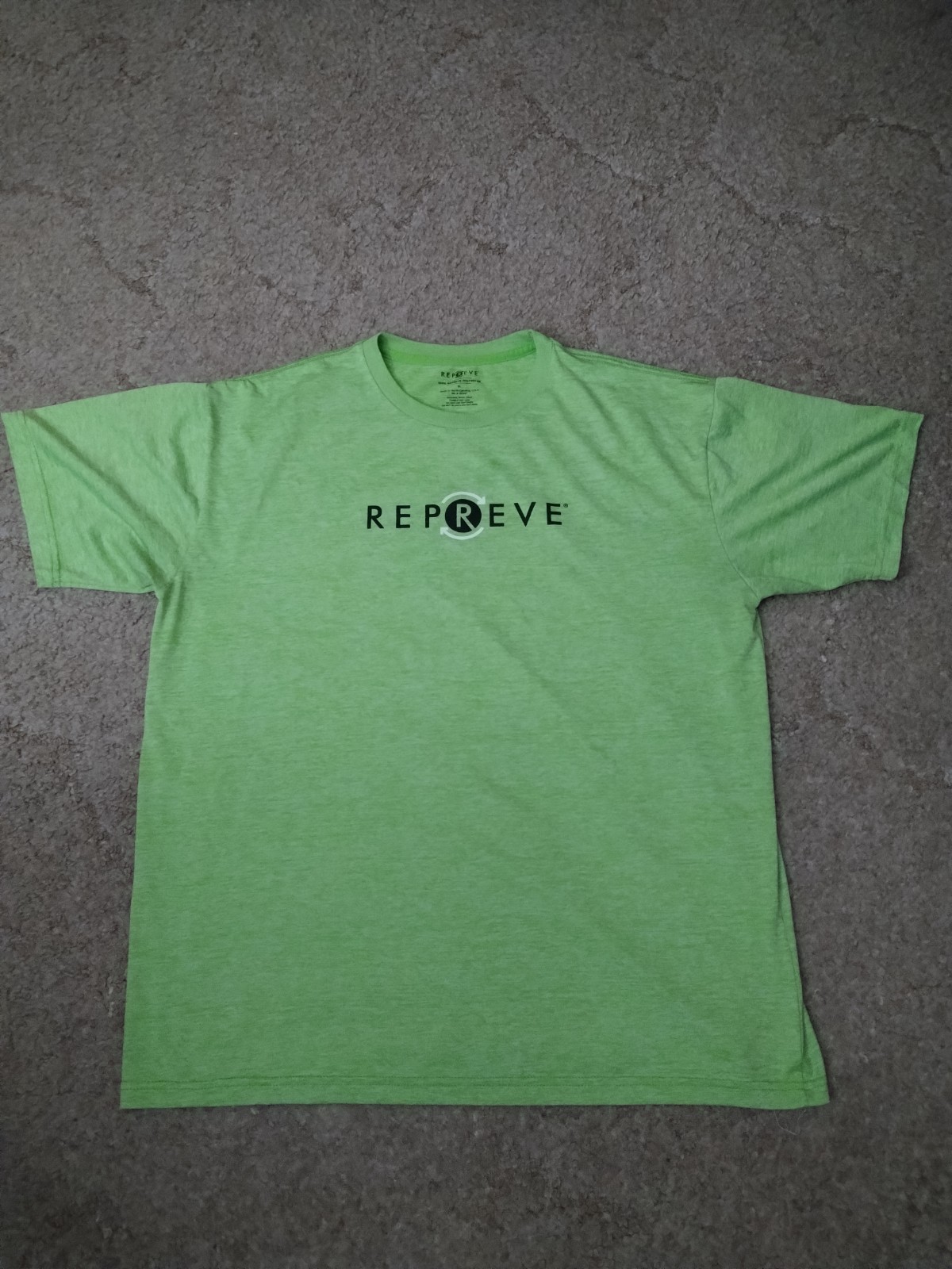 Men&rsquo;s Repreve Lime Green Short Sleeve T-Shirt Size XL Made In USA