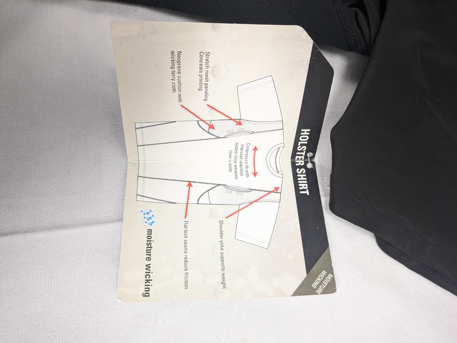 5.11 Tactical Series Holster T Shirt Small Stretch Compression Padded Pockets