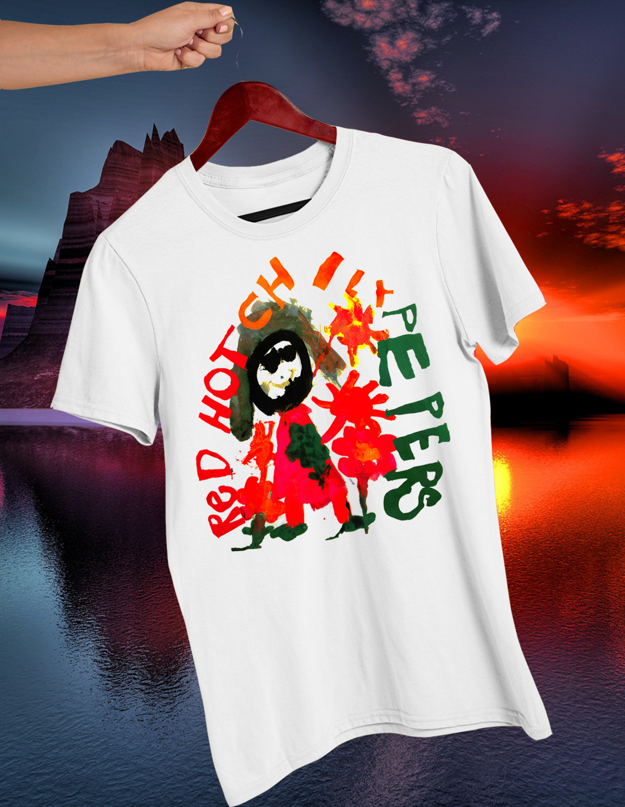 LE168 RED HOT CHILI PEPPERS Band Art Cottton White Unisex S-4XL T-shirt