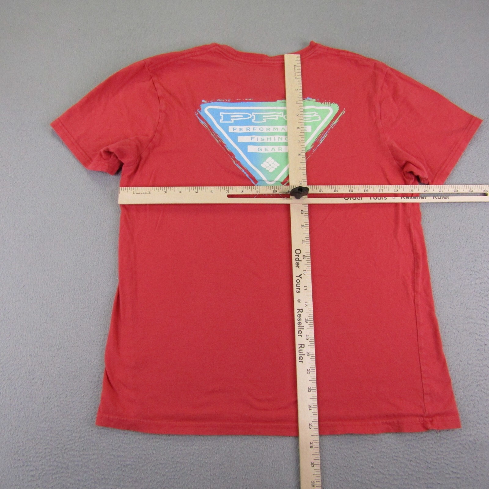 Columbia Shirt Mens Medium Red PFG Performance Fishing Gear Camping Outdoors Tee