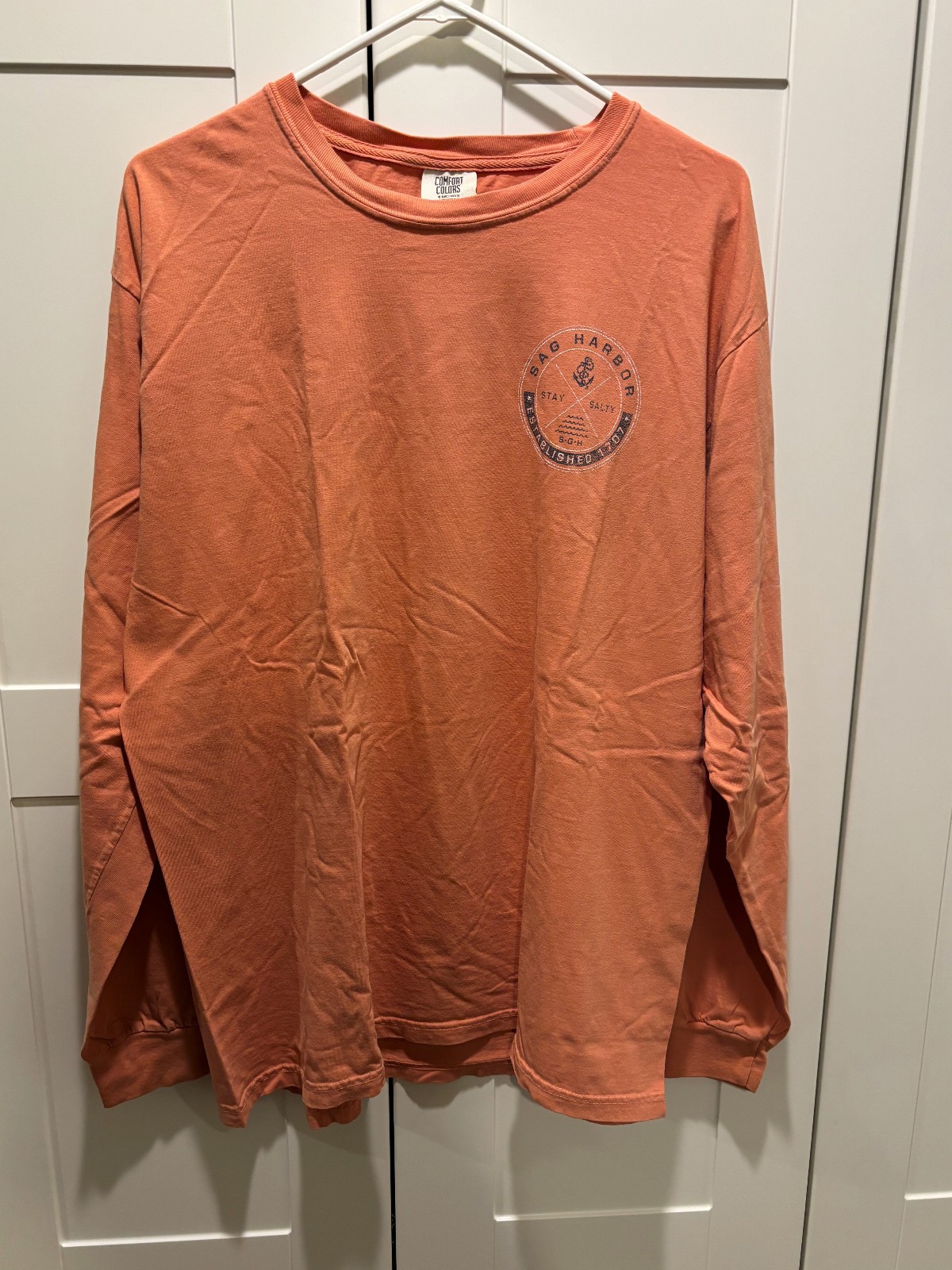 Comfort colors Mens Large Long Sleeve T-shirt Sag Harbor Hamptons