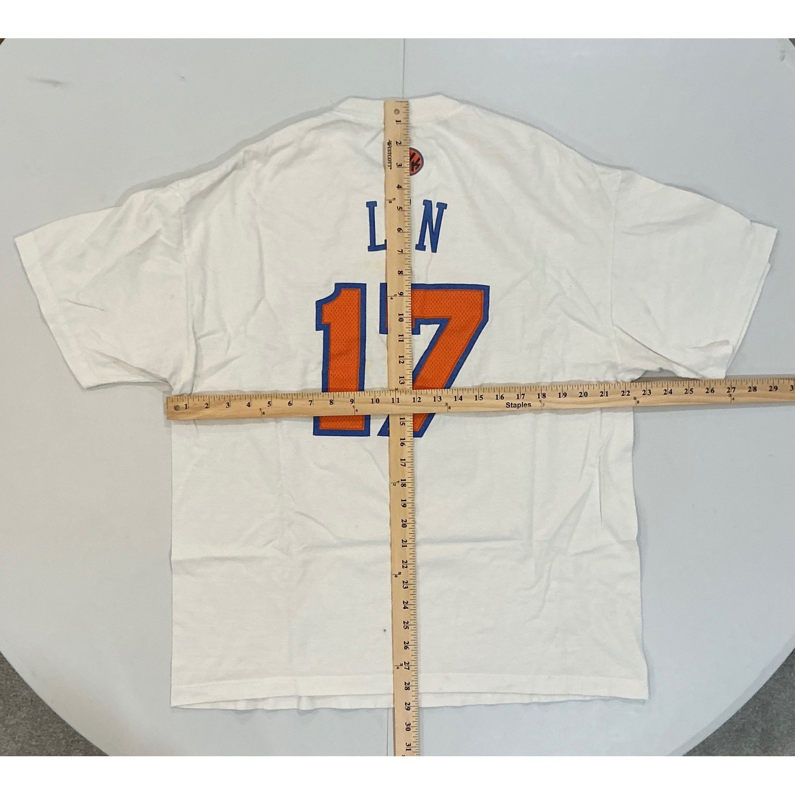 VTG Y2K Adidas Jeremy Lin New York Knicks Shirt Mens XL Linsanity NBA White