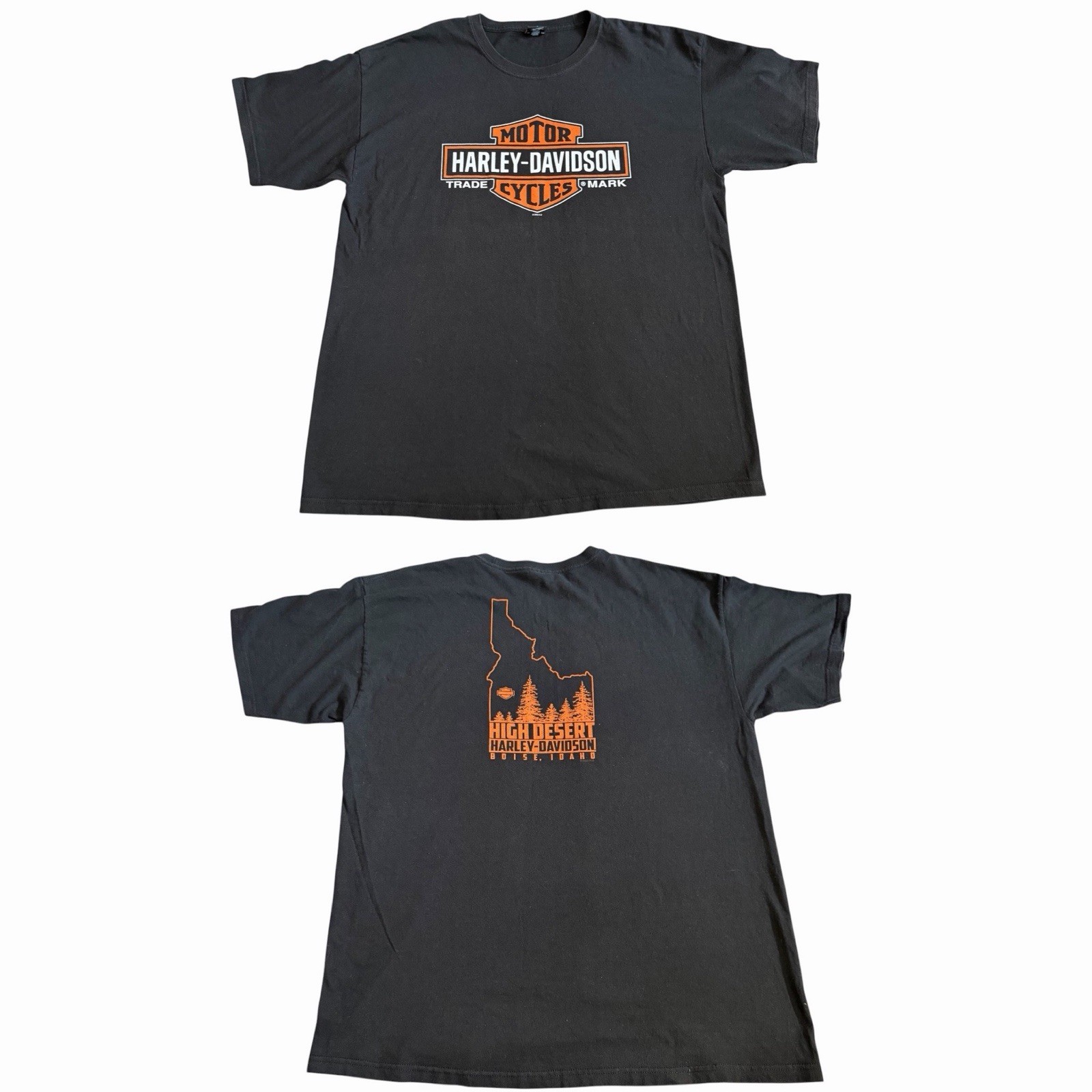 Harley Davidson High Desert Boise Idaho Men’s T Shirt Sz XL Black Shield Logo