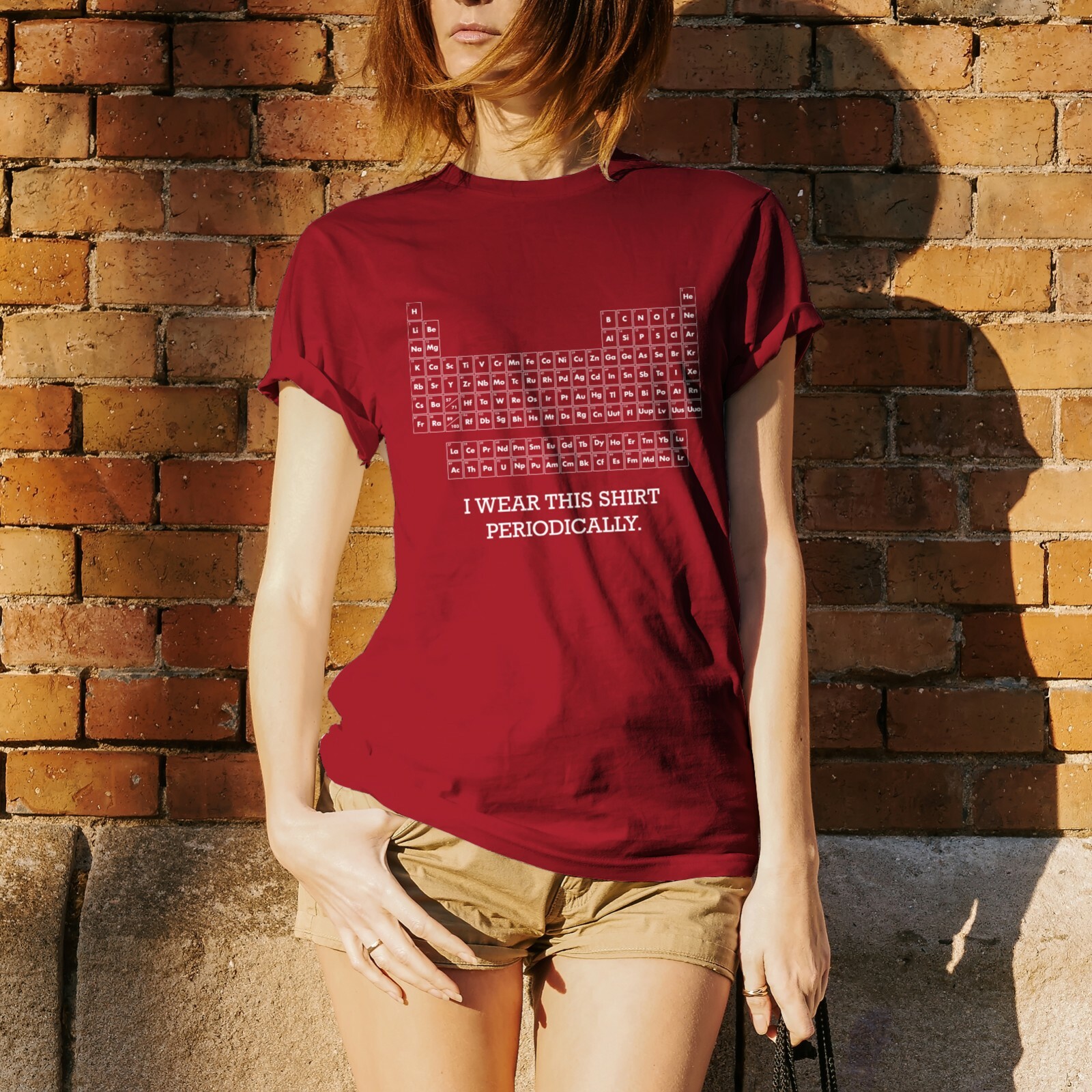 I Wear This Shirt Periodically – Science Chemistry Short Sleeve Cotton T-Shirt