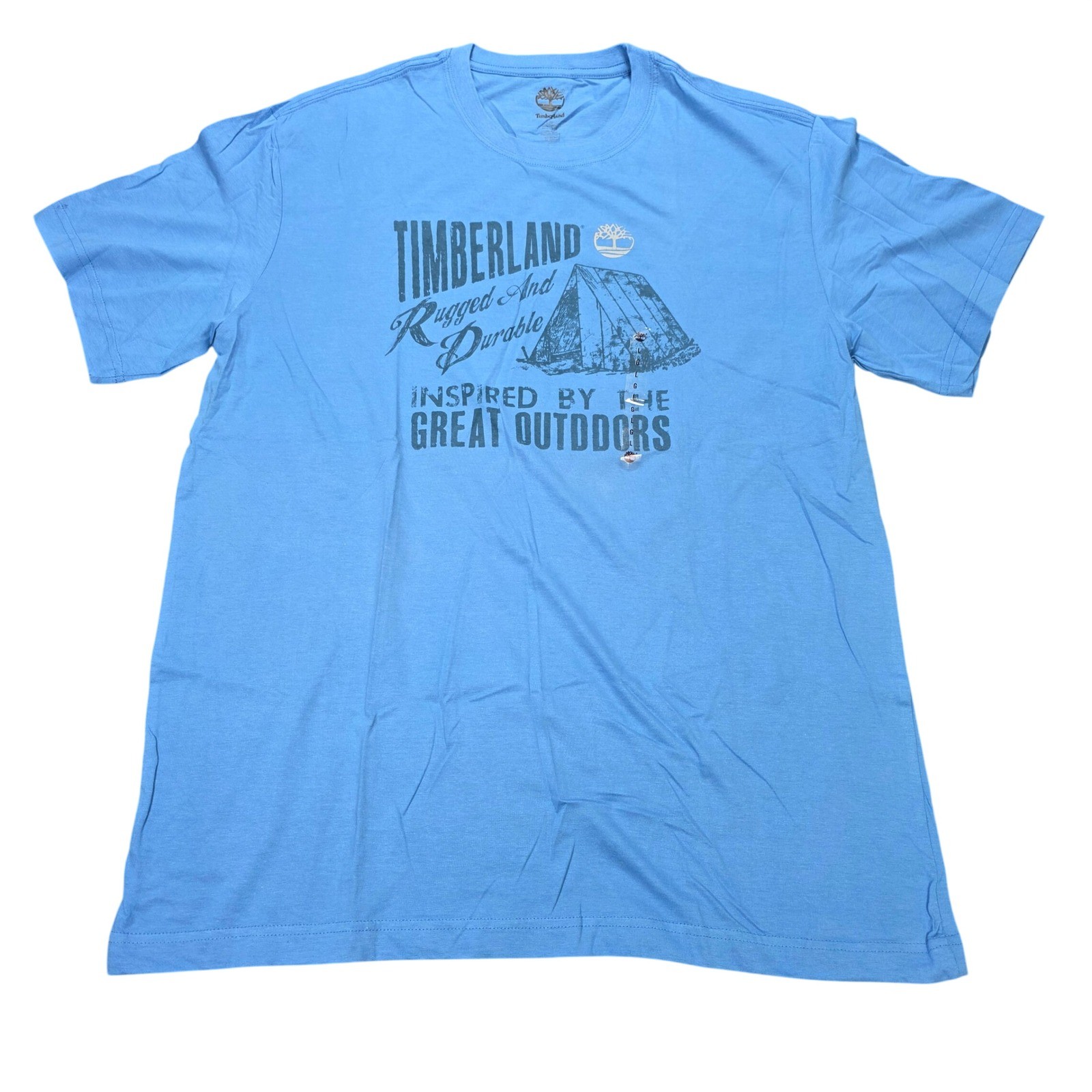 Timberland Great Outdoors Graphic T-Shirt Men&rsquo;s Size L Blue Rugged & Durable NWT