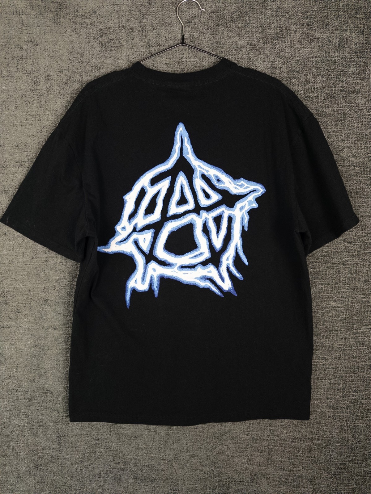 Revenge Storm T Shirt Mens L Black Spell Out Logo Short Sleeve Cotton Crewneck