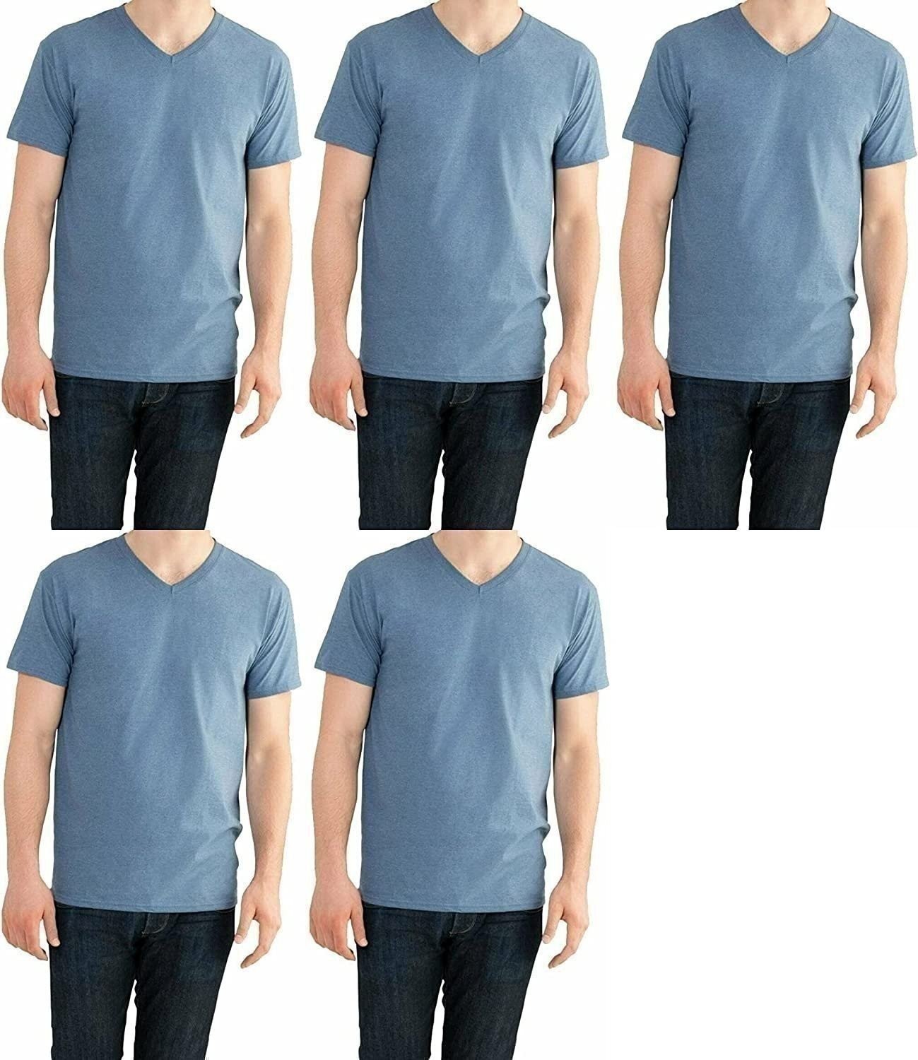 Fruit of the Loom Men&rsquo;s V-Neck Tee (Pack of 5) MANY COLORS AVAILABLE