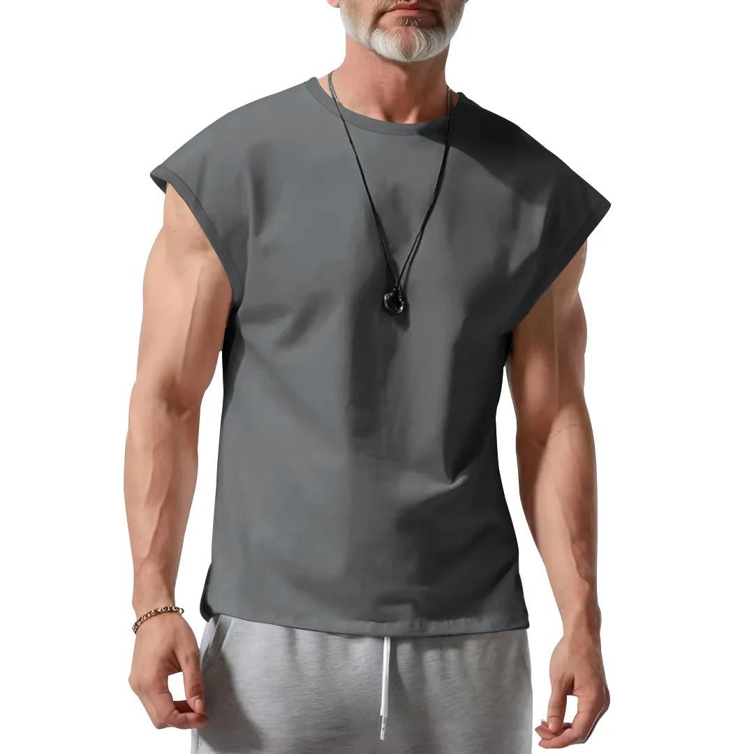 Cross-border Men&rsquo;s Clothing Summer New Sleeveless T-shirt Youth Casual Loose