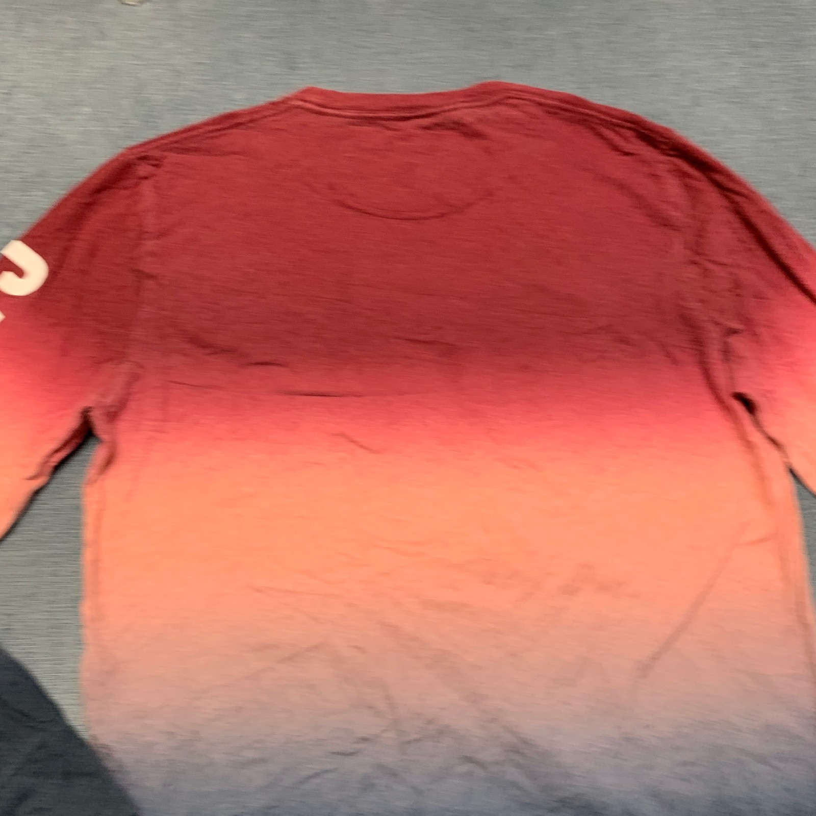 Hollister California T-Shirt Men Small Multicolor Ombre Dye Spellout Logo Casual