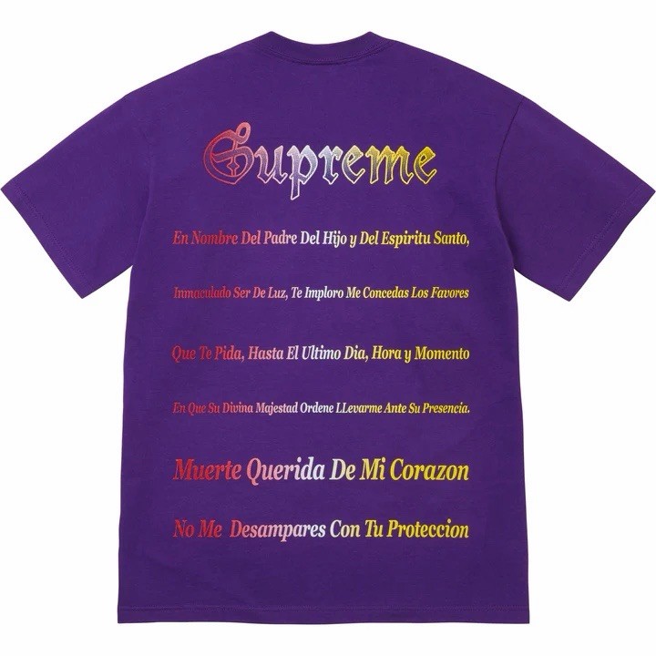 Size XXL Supreme SS26 Grim Reaper Graphic Logo Art Dealer Tee Purple New IN HAND