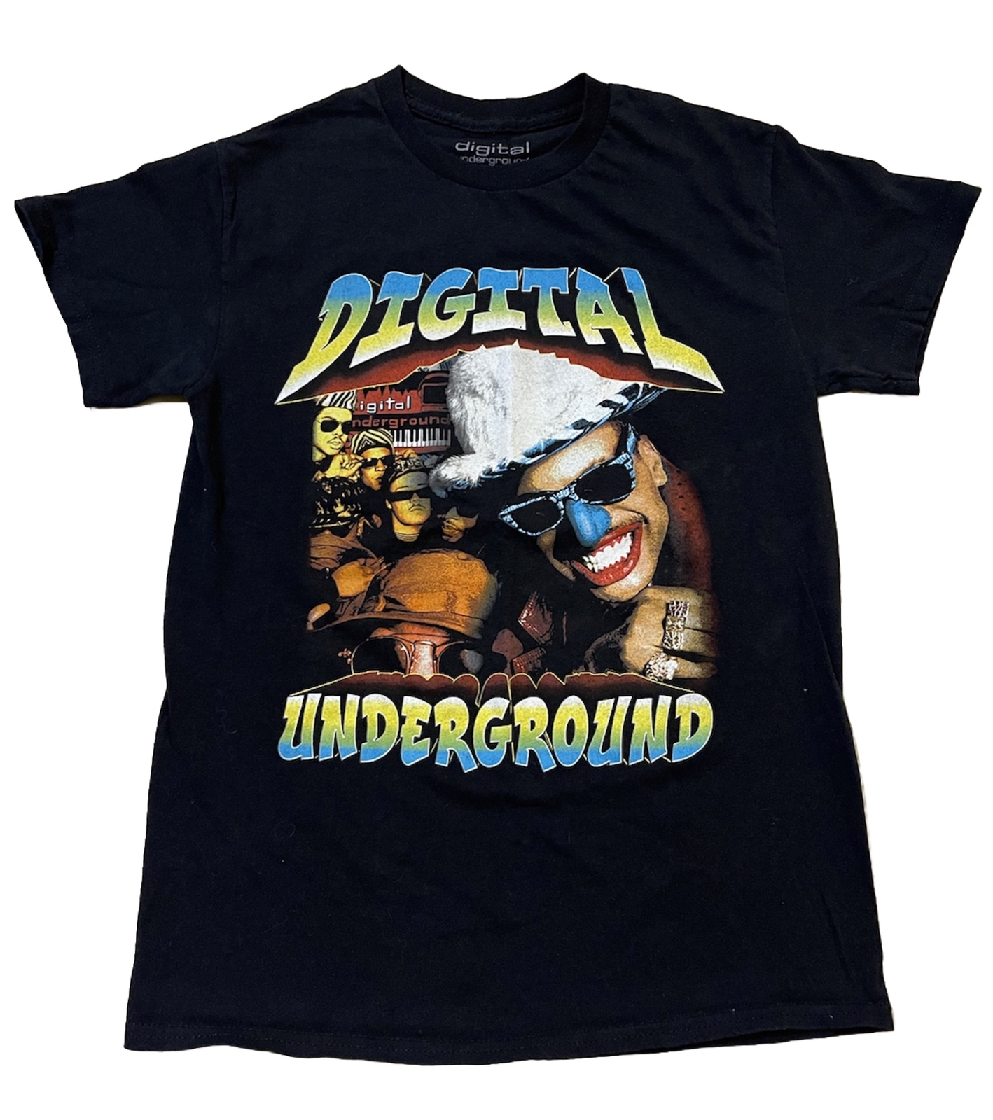 Digital Underground Vtg Band Style T-Shirt Extra Slim Fit Adult Small 80s