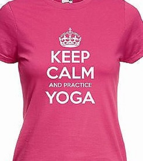 Keep Calm and Practice Yoga T shirt Tee Gildan unisex small-5XL available