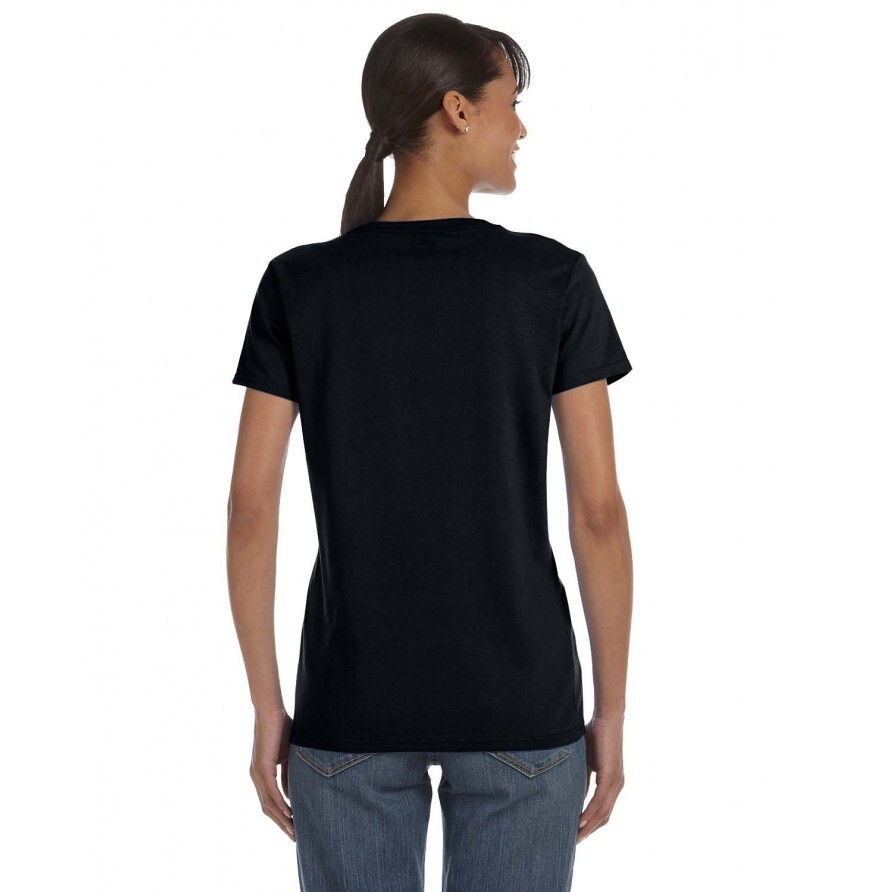 NEW LARGE Black Gildan Heavy Cotton 100% Cotton T-shirt G500 G5000