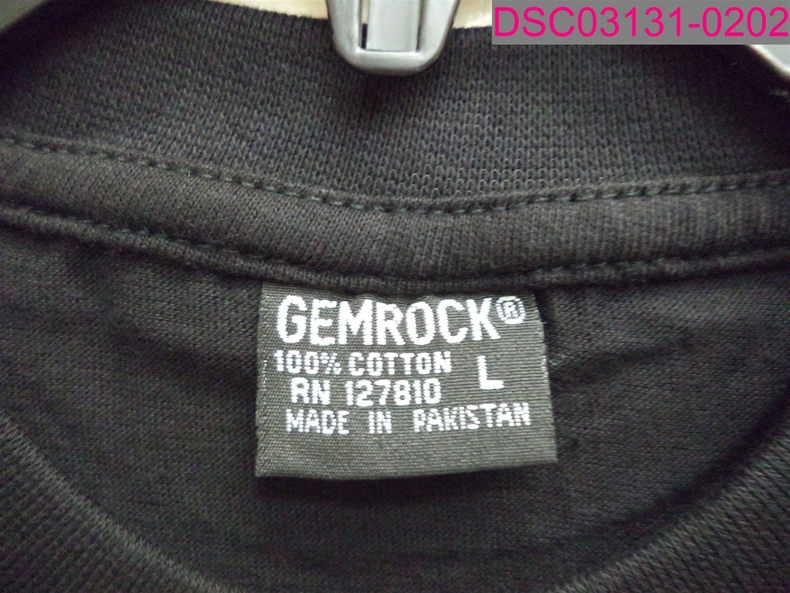 GEMROCK Men 100% Cotton Crew Neck T Shirt Solid Black Short Sleeve Tee Large