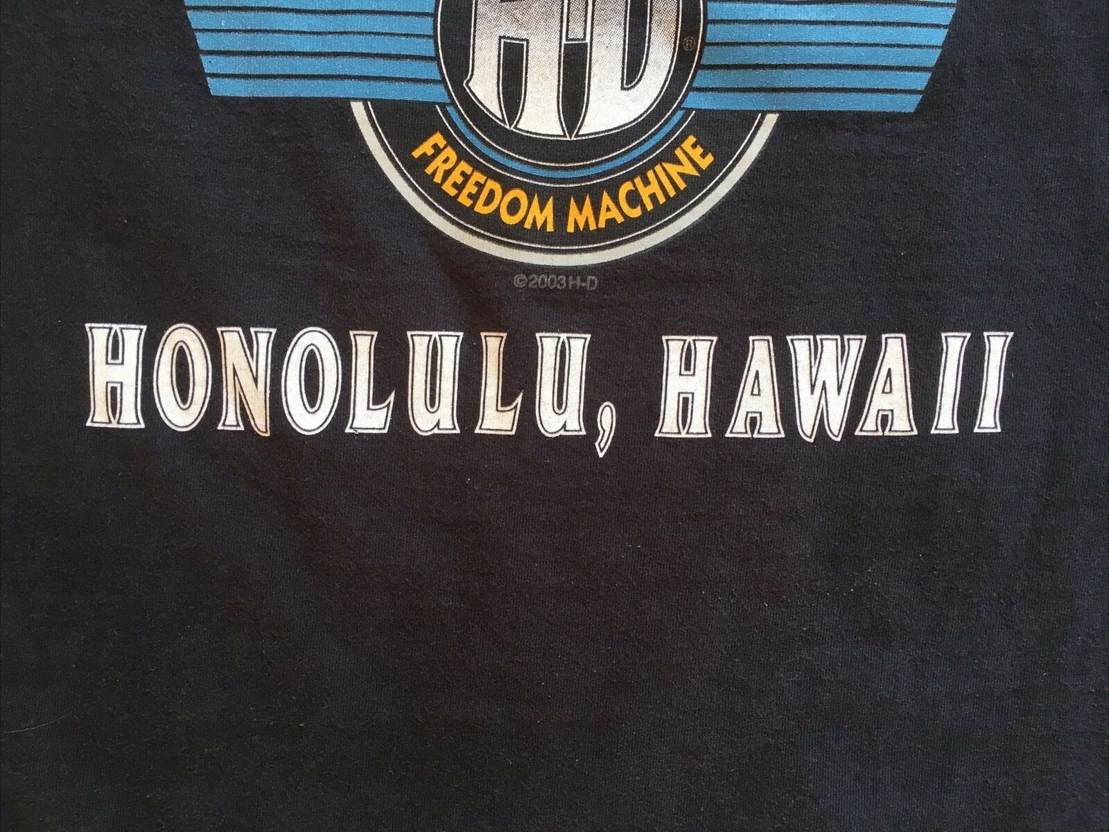 VTG Pacific Harley Davidson T Shirt Honolulu Fire Eagle 1996 & 03 Men&rsquo;s XL Black