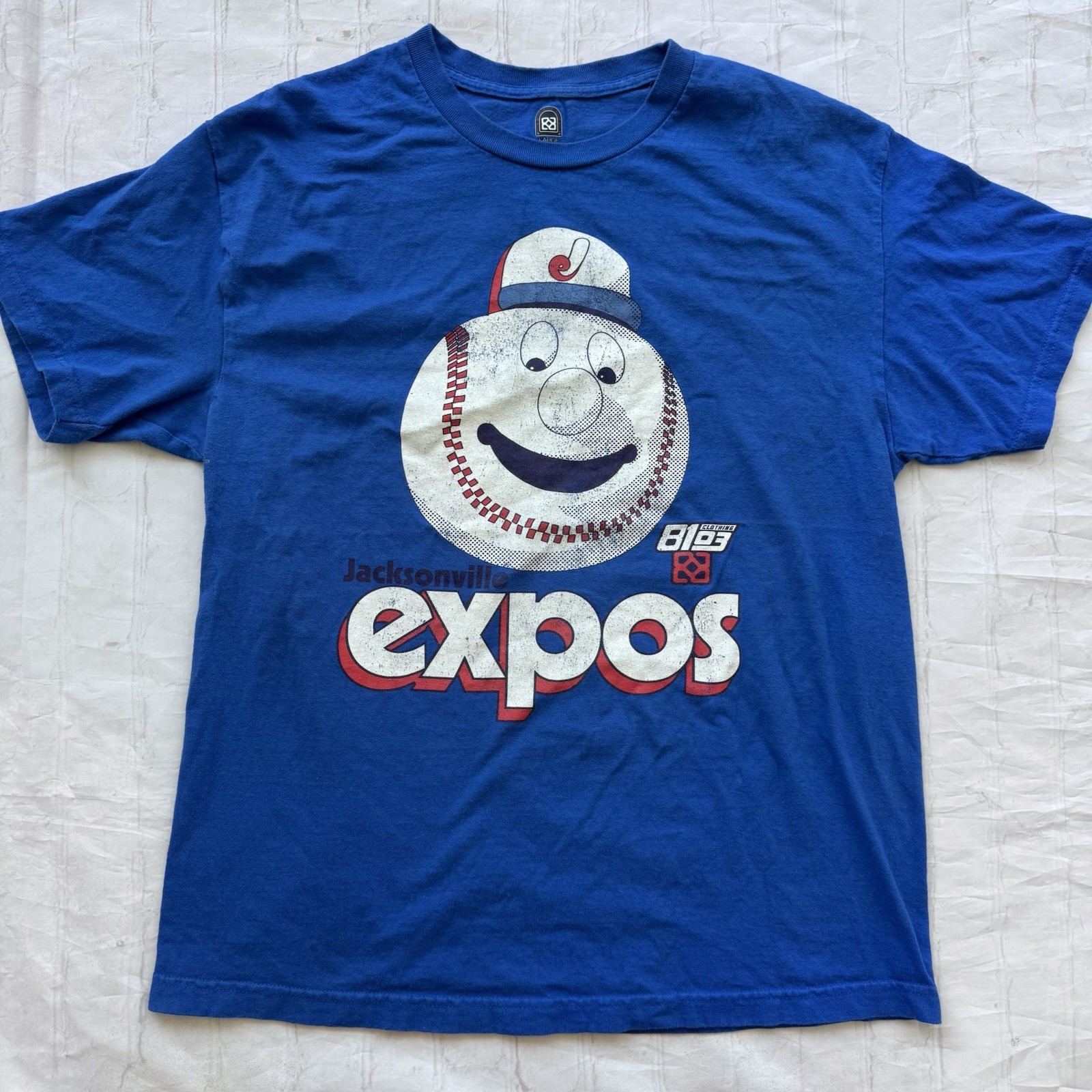 Jacksonville Expos Florida Southern League Baseball T Shirt Blue 8103 Clothing