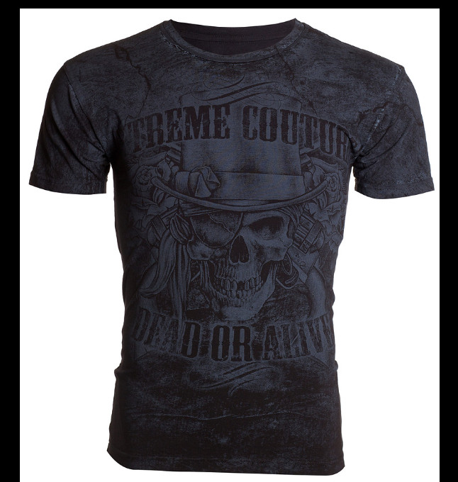 XTREME COUTURE by AFFLICTION Black DEAD OR ALIVE Short Sleeve Slim Fit T-shirt