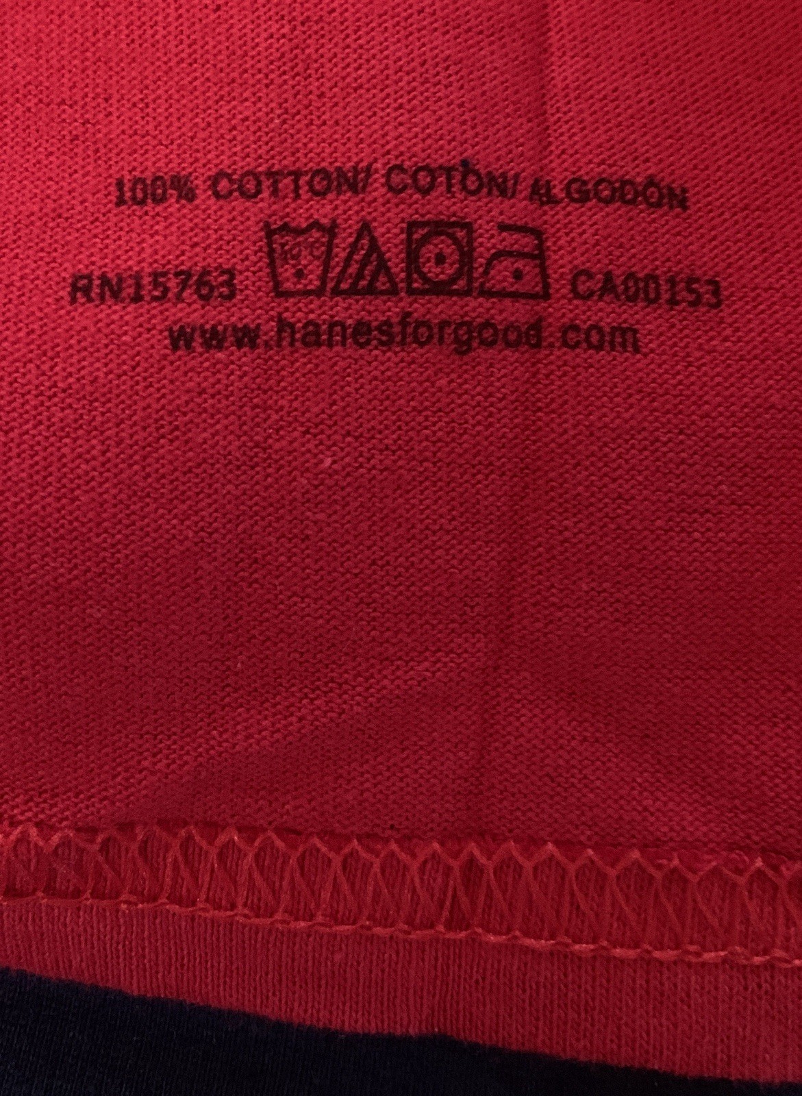 Hanes T-Shirts, 100% Cotton, Red Sz. XL/TG/XG