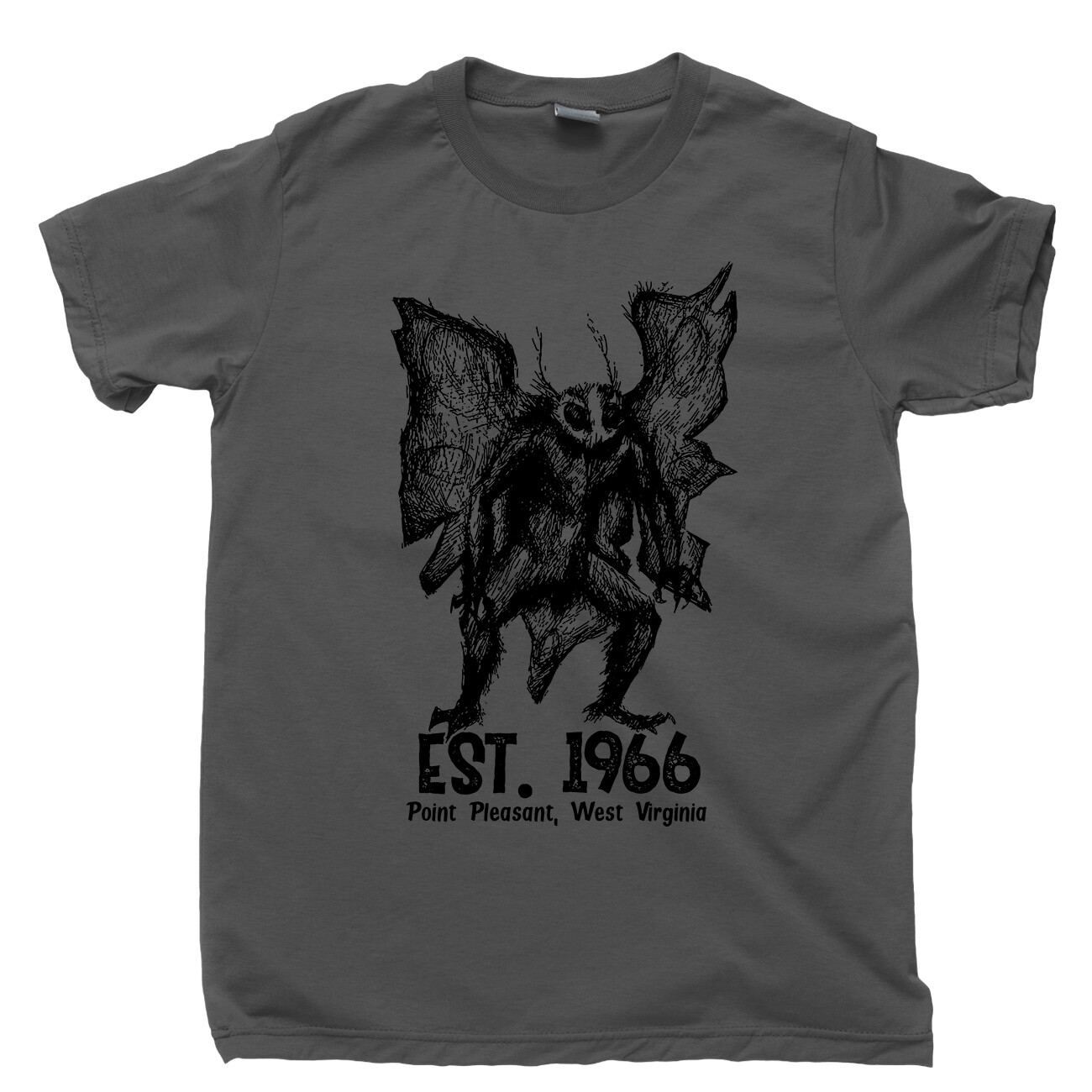 Mothman T Shirt Figure 1966 Prophecies West Virginia Supernatural Paranormal Tee