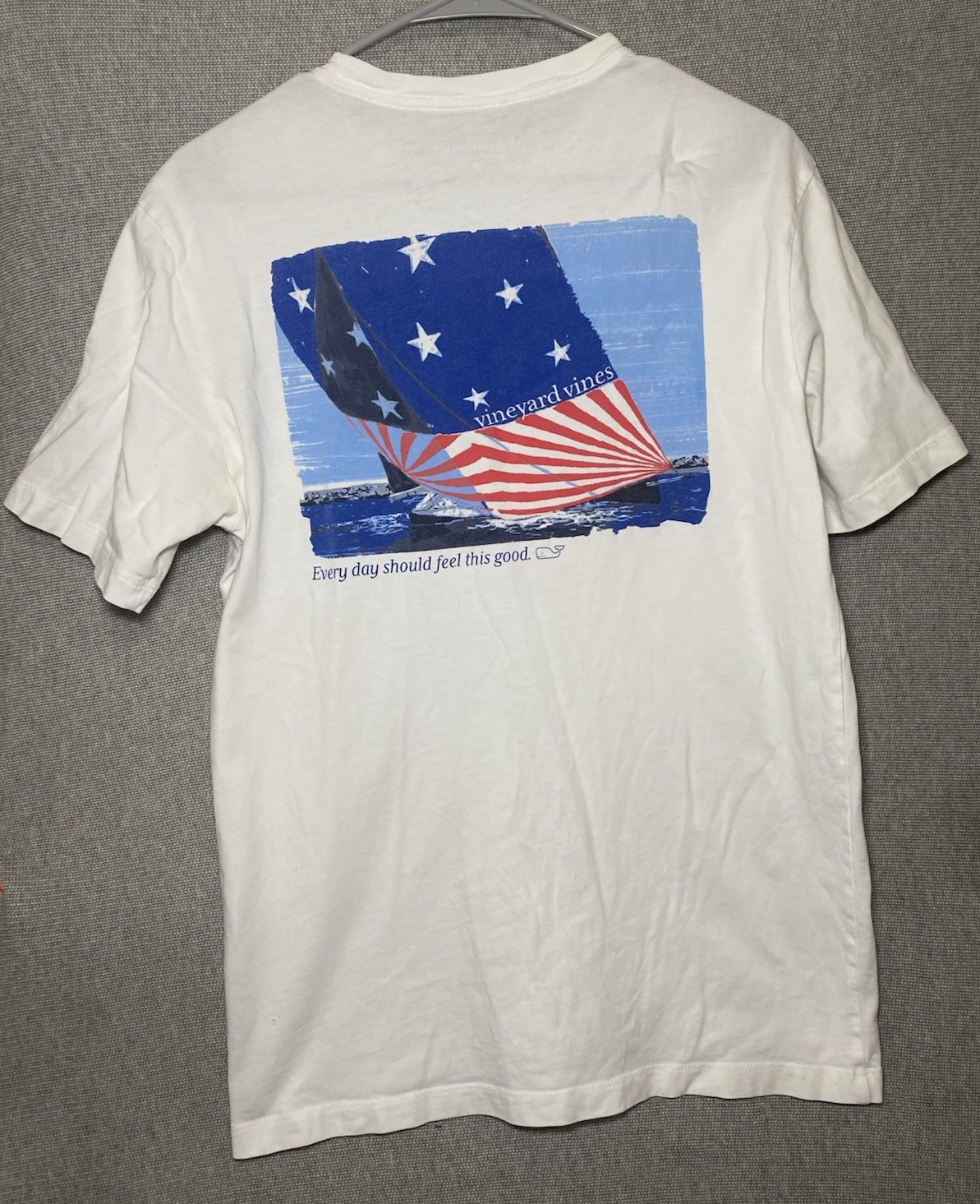 Vineyard Vines Men Short Sleeve Pocket Crew Neck Tee T-Shirt « FLAG SAILS » XS