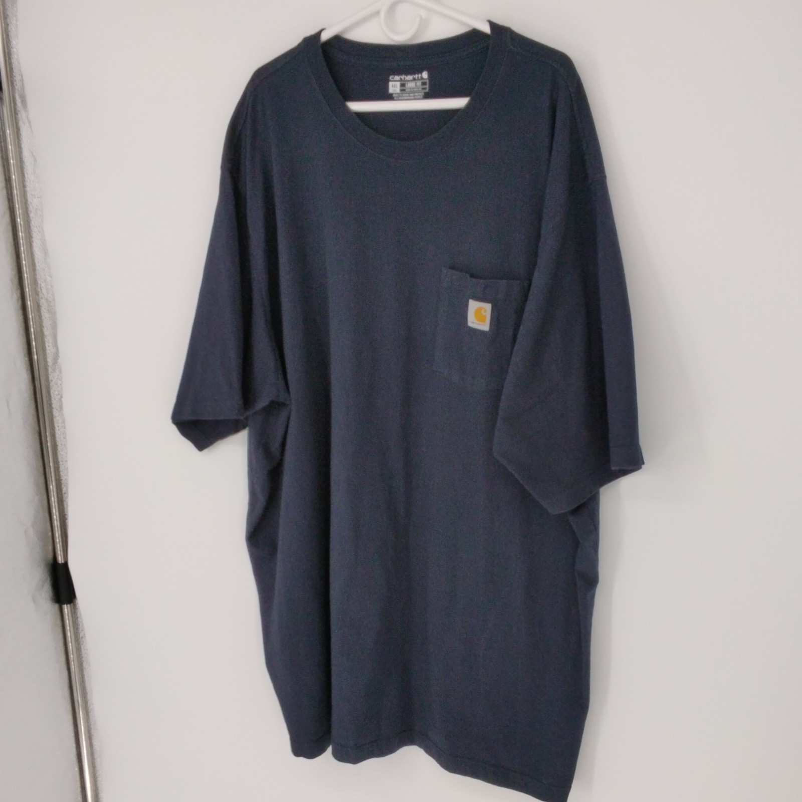 Carhartt Men&rsquo;s 4XL Big & Tall Blue Loose Fit Pocket Logo Crew Neck T-Shirt