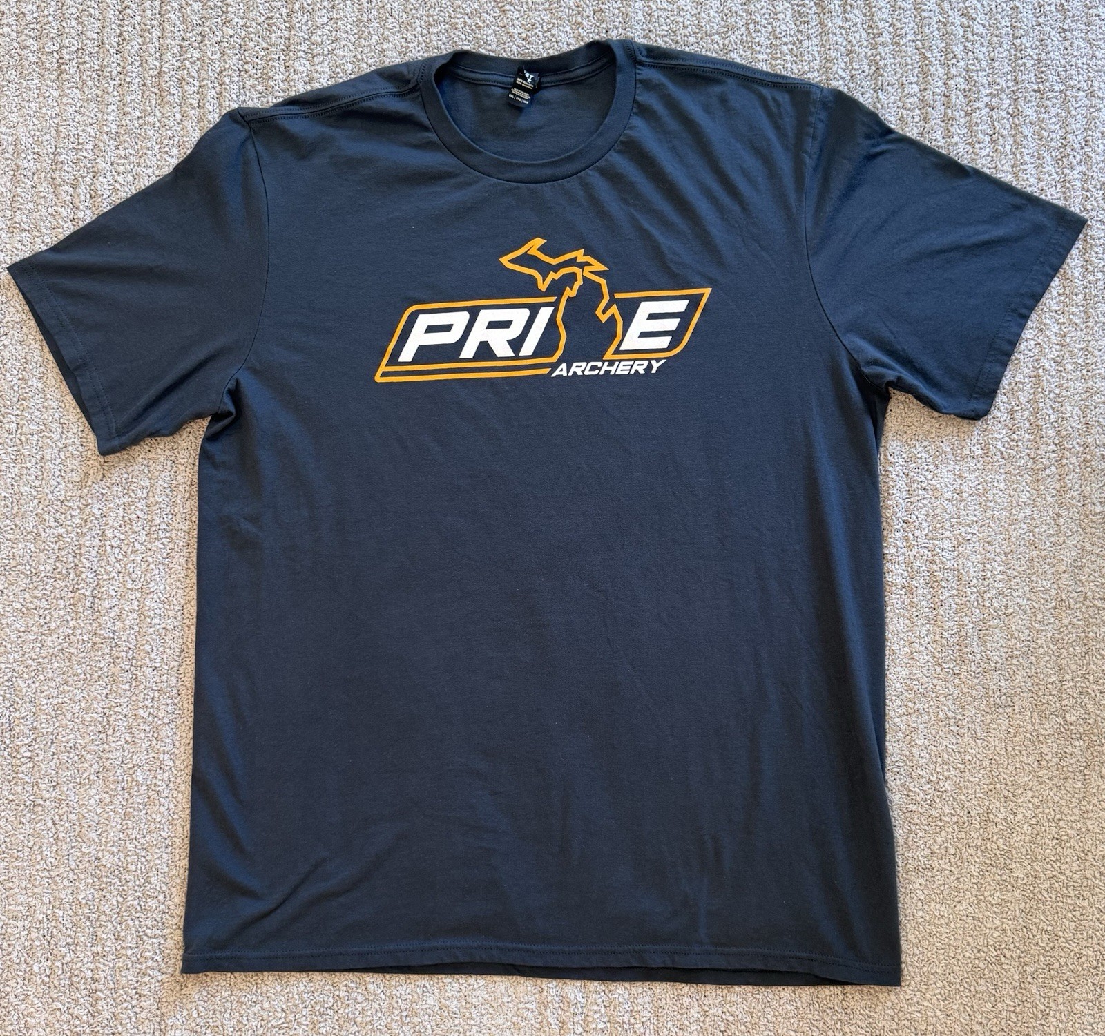 Prime Archery Bows Hunting Men&rsquo;s XXL Grey Michigan Tee Shirt Short Sleeve