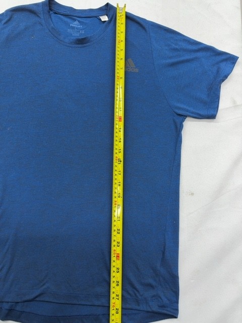 Adidas T-Shirt Mens L Blue Climalite Freelift Short Sleeve Crew Neck