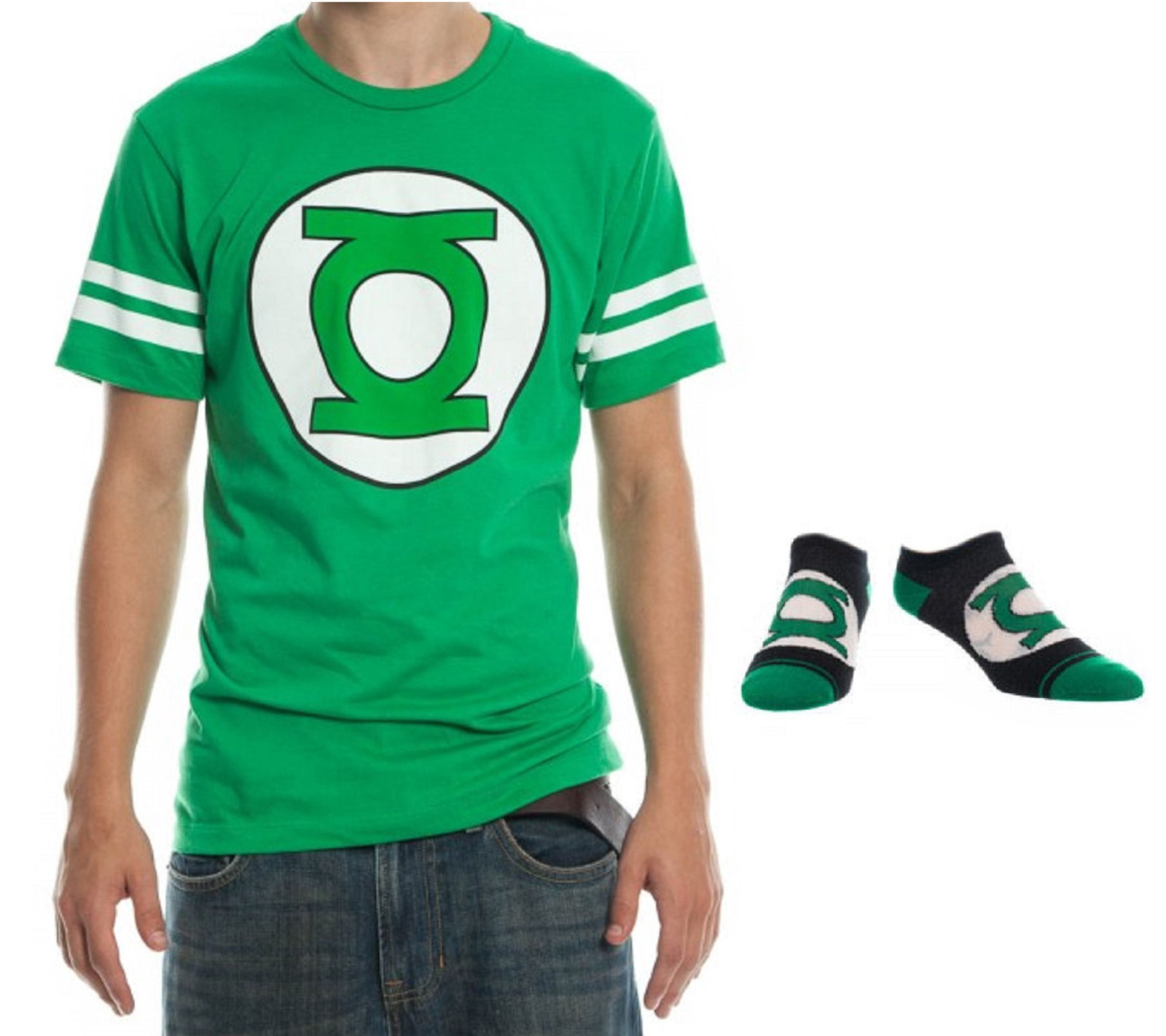 Green Lantern DC Comics Mens&rsquo; T-Shirt & Socks 2 Piece Gift Set New