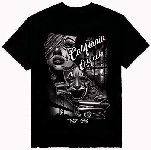 California Original West Coast Mens Heavyweight T-Shirt Printed On Shaka Wear Te