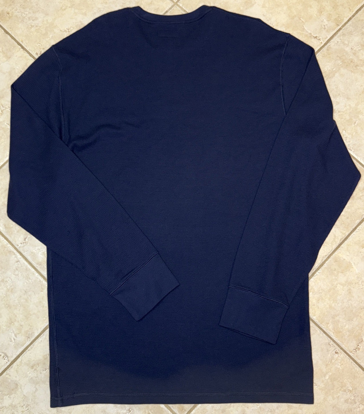 Polo Ralph Lauren Crew Neck Waffle Knit Sleep Shirt Mens XLT Navy w/ Pony NWT