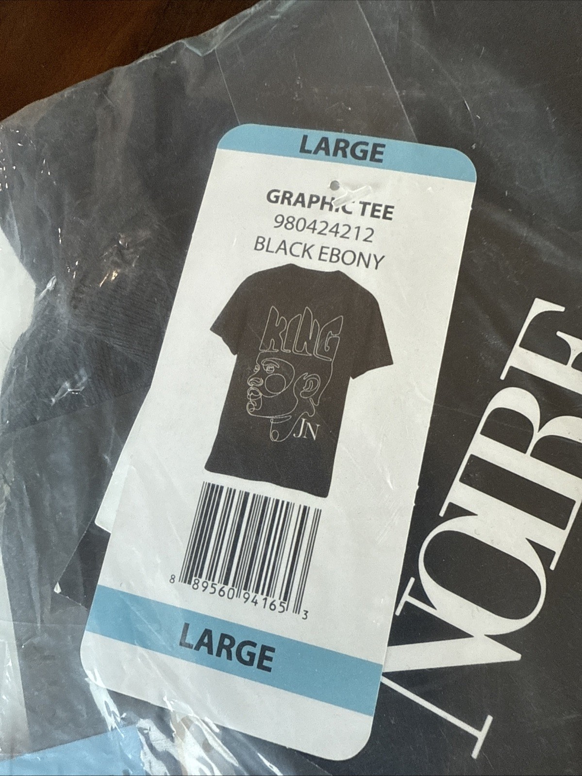 Jolie Noire Men&rsquo;s Black History Graphic Print Short Sleeve Large Crewneck Tee
