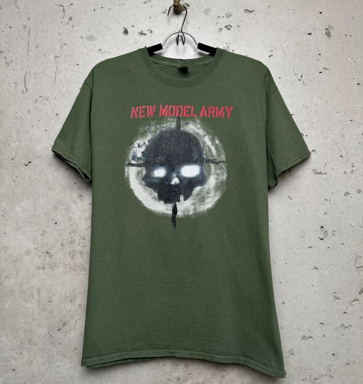 Vintage New Model Army Band T Shirt Green Full Size Gift Fans OM873